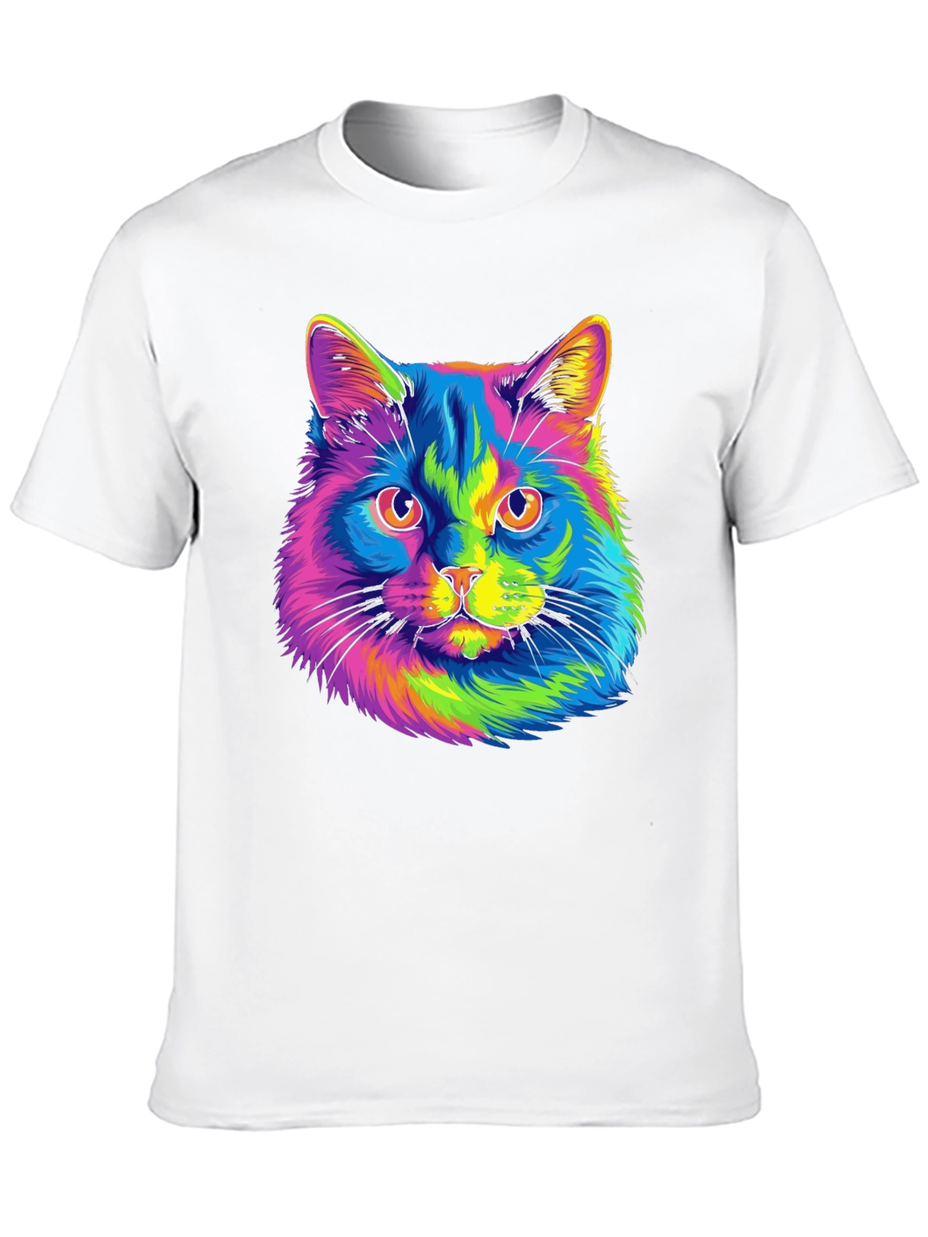Black Rainbow Cat Graphic T-Shirt view 10