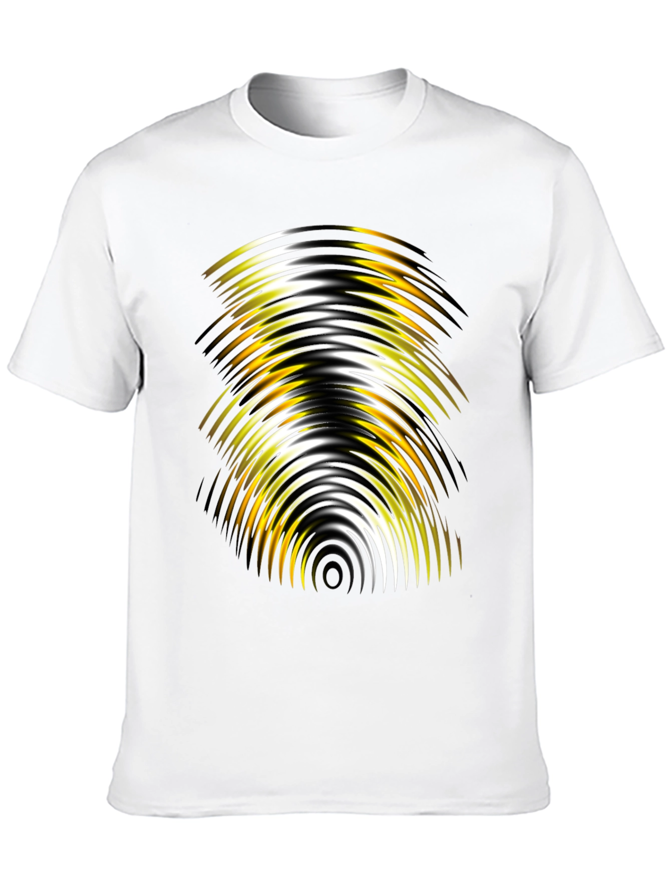 Black Abstract Graphic Print Men's Black T-Shirt view 10