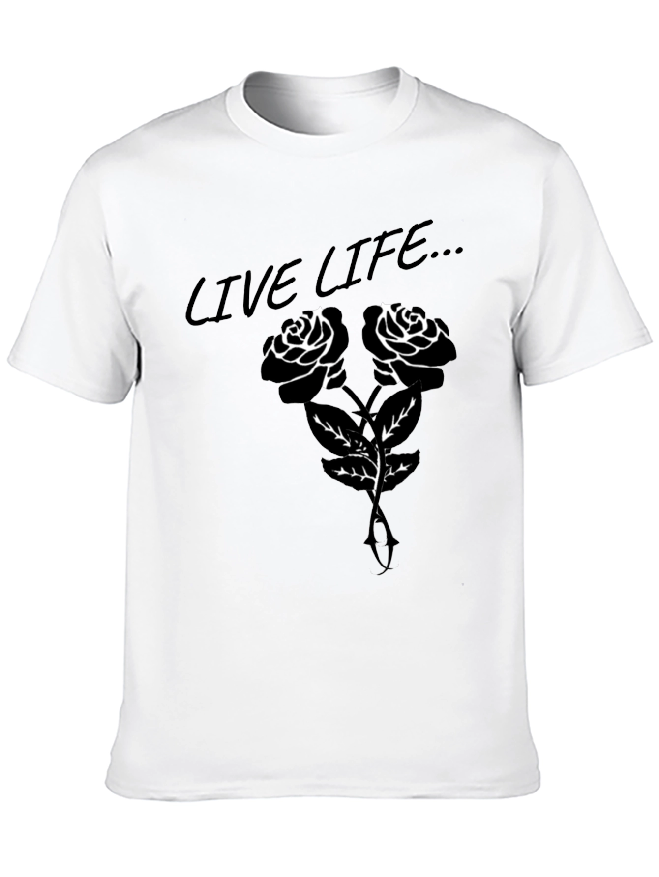 Black Live Life Rose Graphic T-Shirt view 10