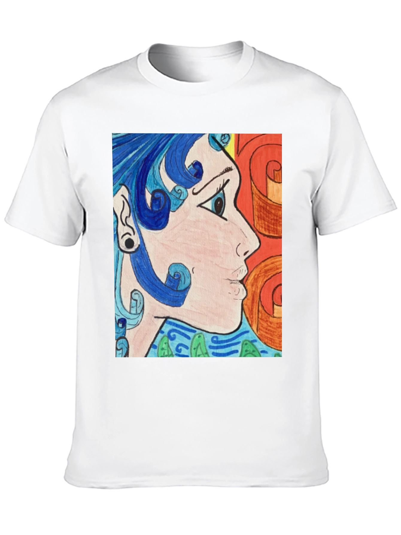 Black Abstract Art Graphic Tee - Black Unisex Shirt view 10