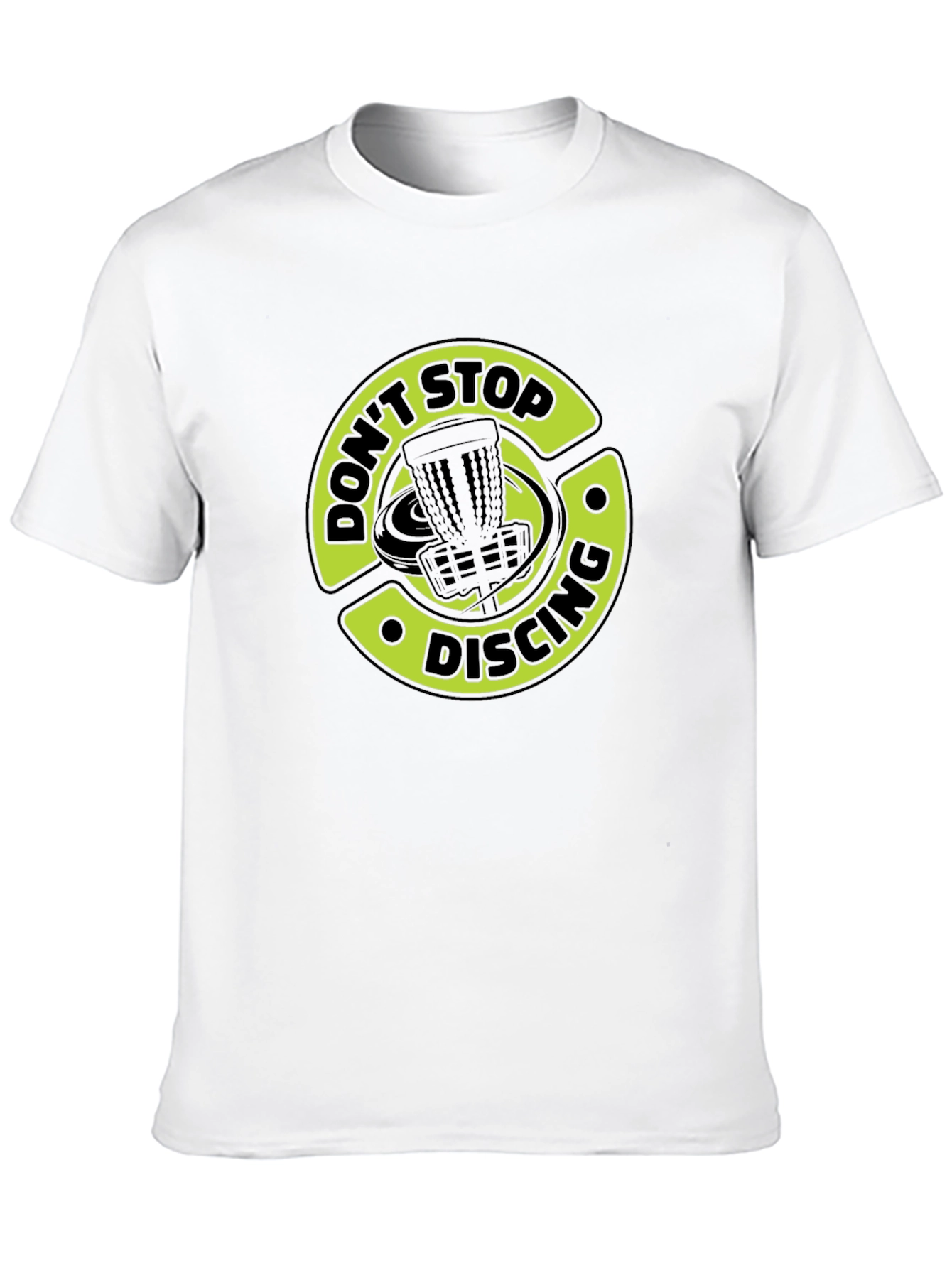 Black Don't Stop Discing T-Shirt, Disc Golf Apparel view 10