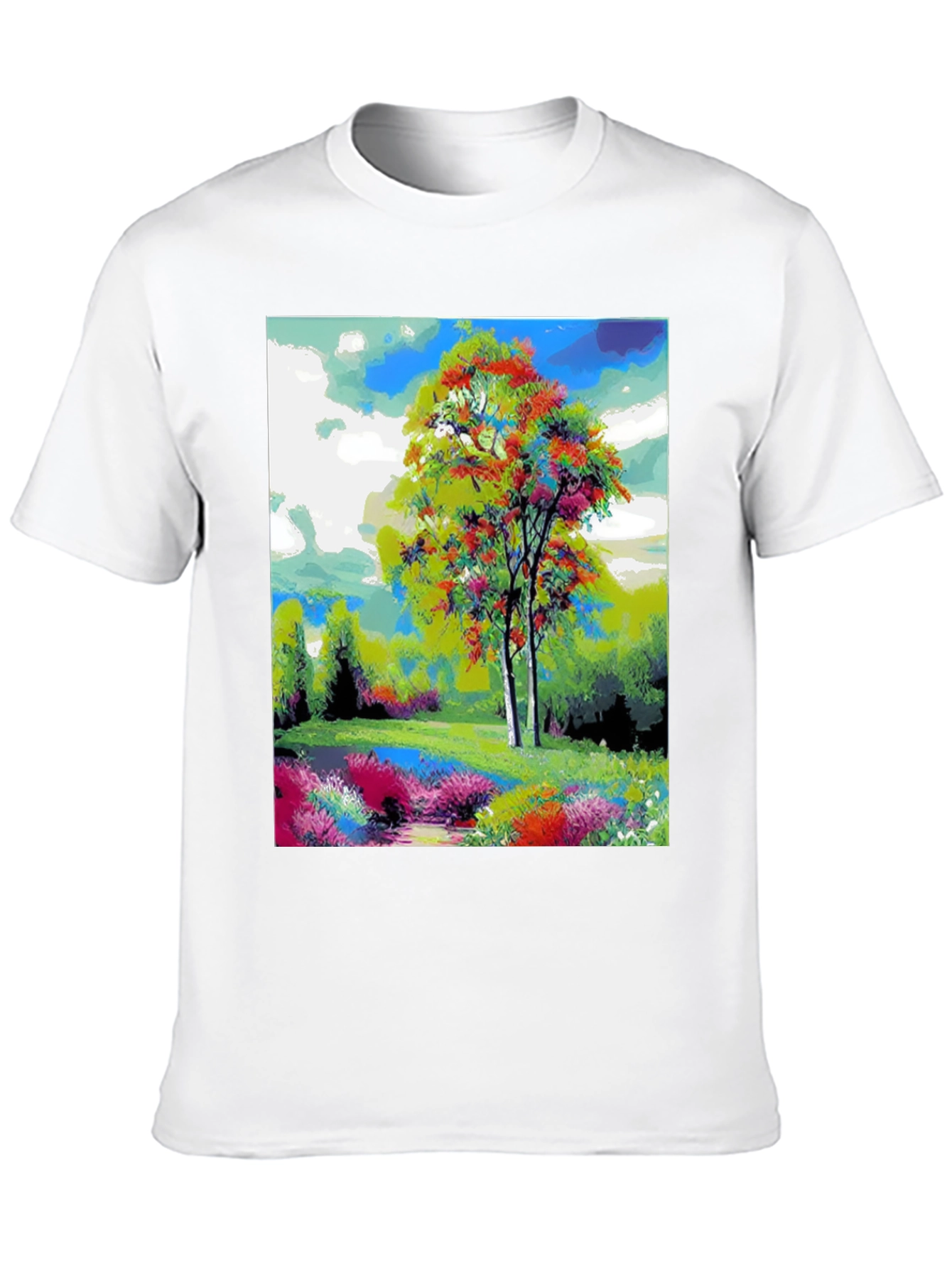 Black Nature Art T-Shirt view 10