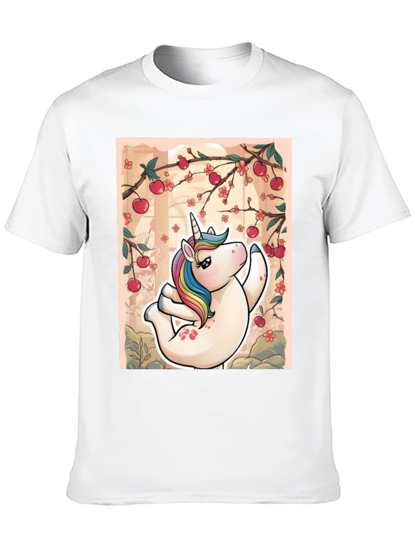 Black Unicorn Yoga T-Shirt - Relaxed Fit Black Tee view 10