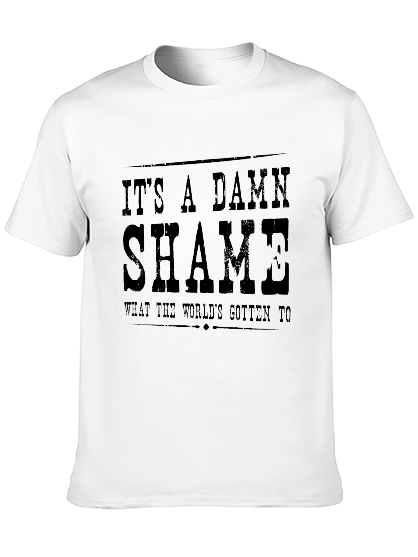 Black It's A Damn Shame Graphic T-Shirt view 10