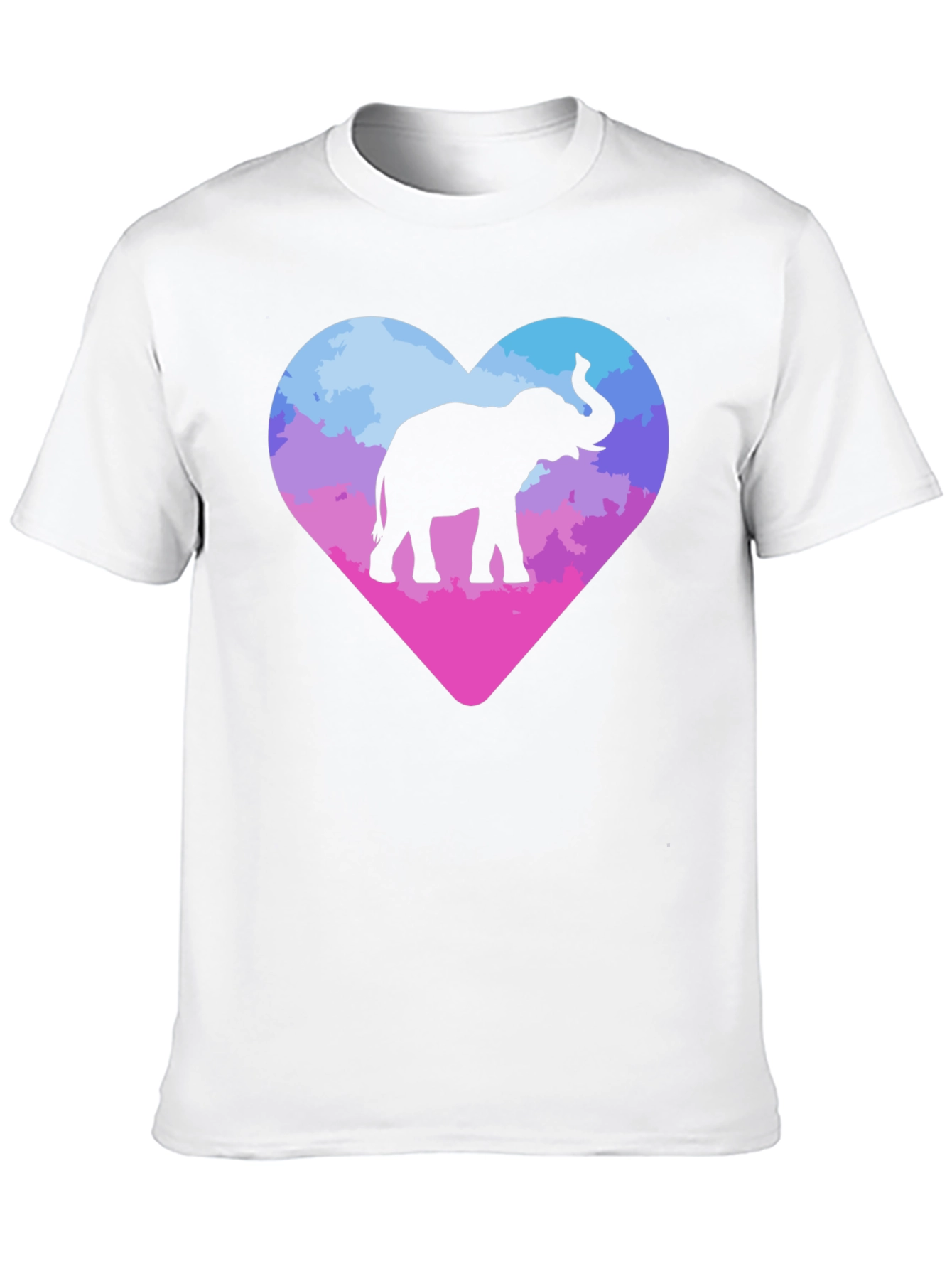 Black Elephant Heart Graphic Tee - Trendy Animal Lover Shirt view 10