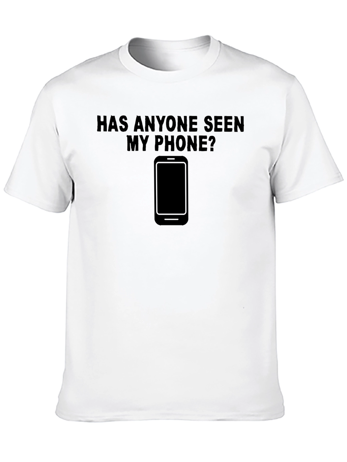 Black Lost Phone T-Shirt - Funny Graphic Tee view 10