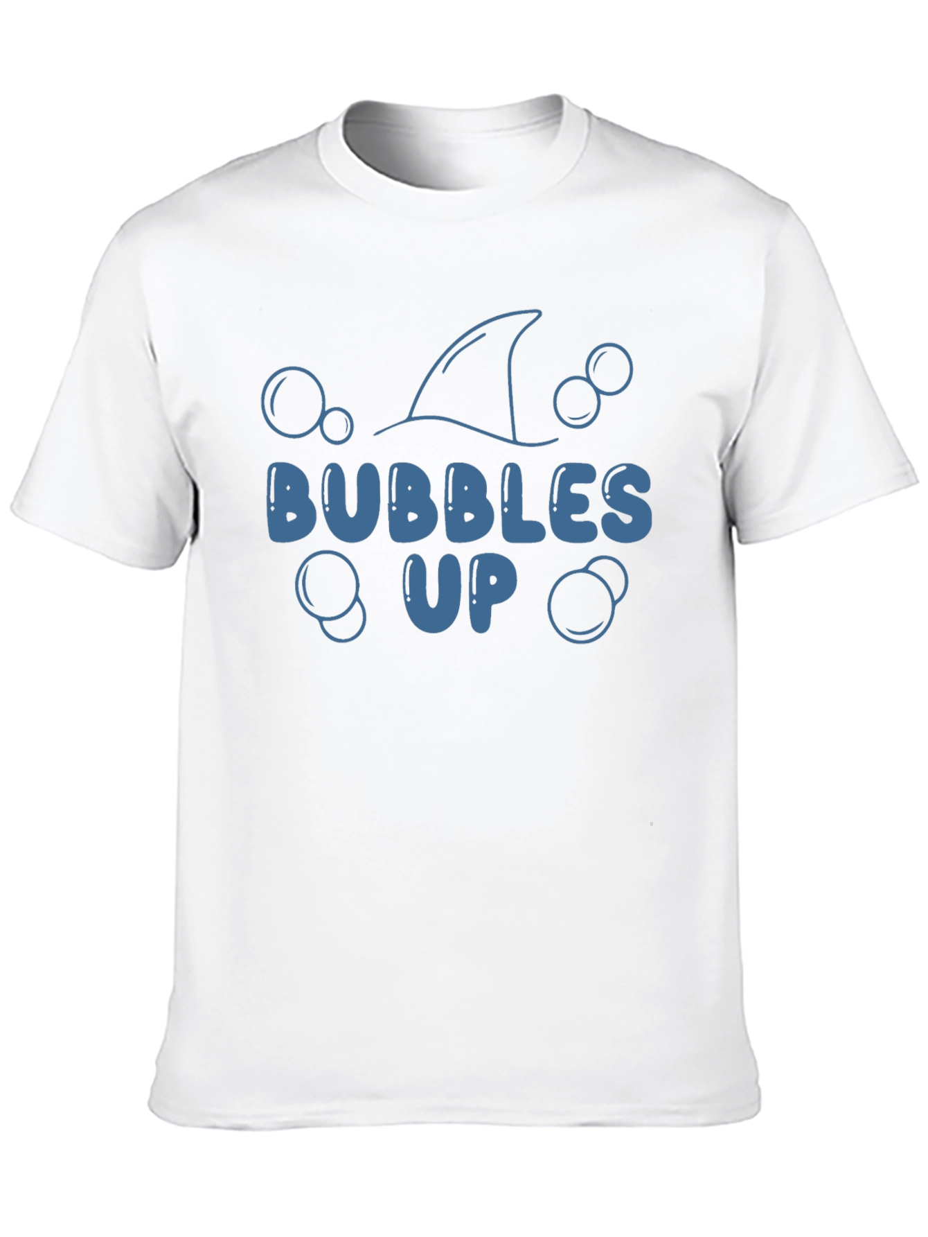 Black Bubbles Up T-Shirt - Shark Fin Design view 10