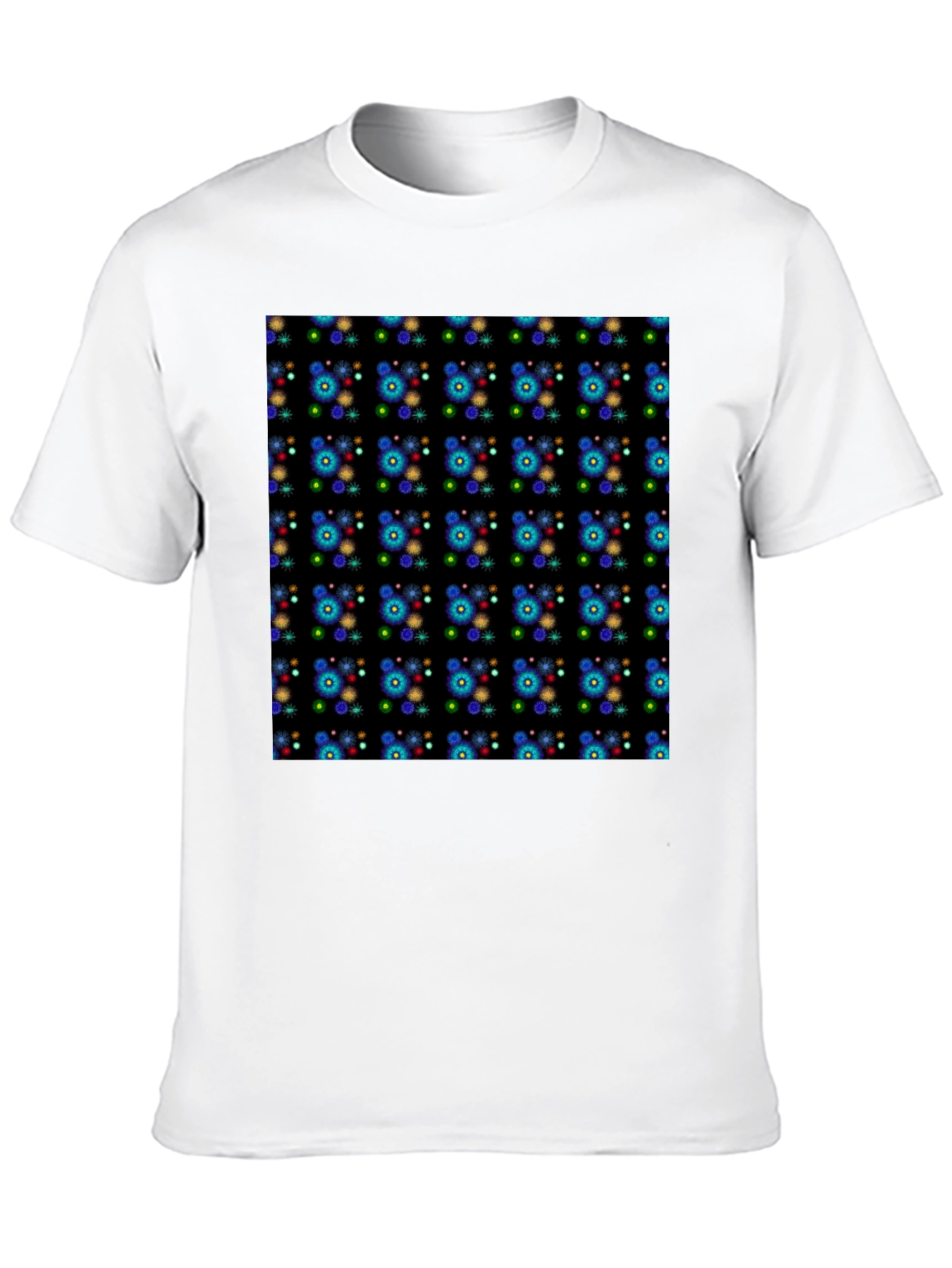 Black Patterned Black Tee - Bold and Unique Design view 10