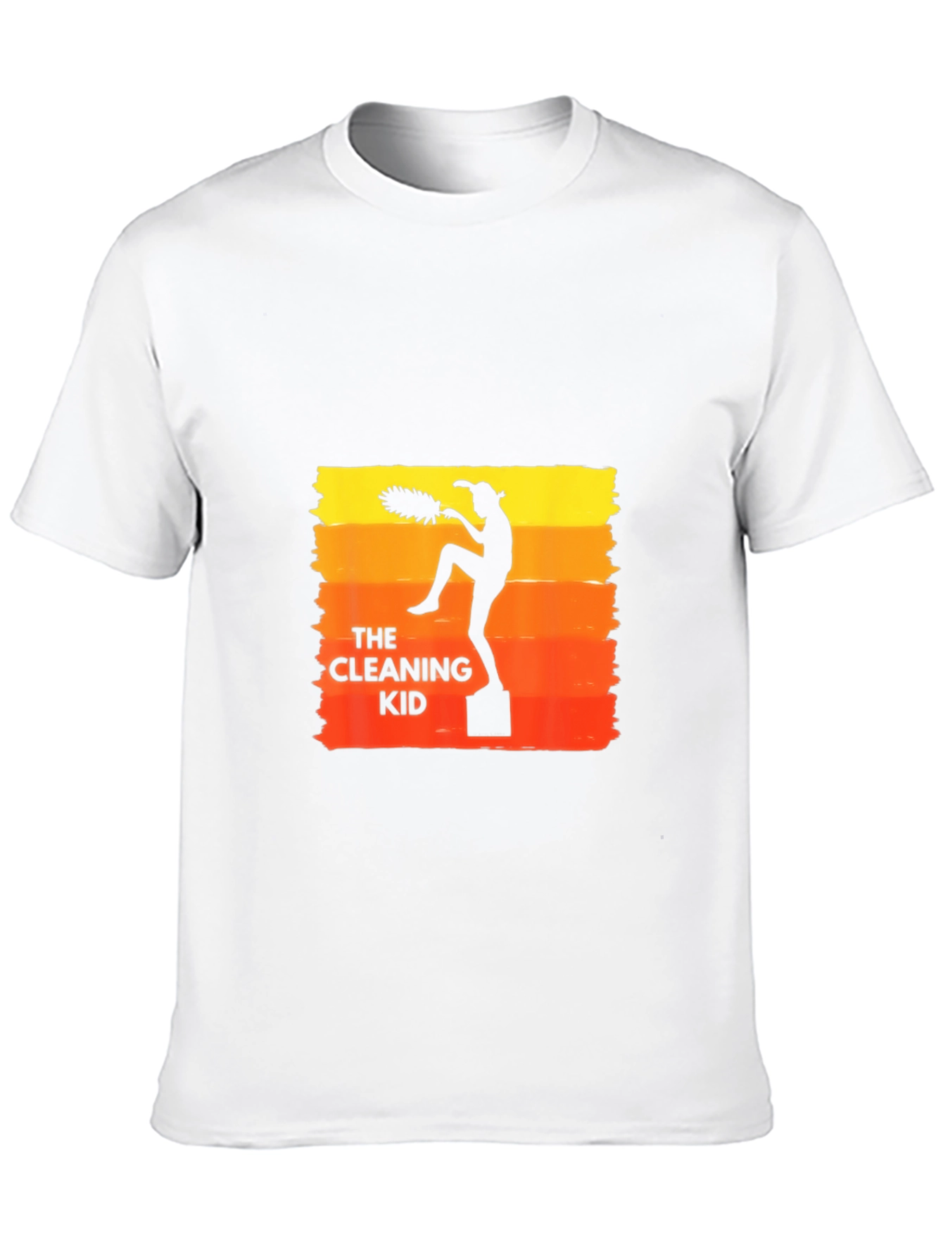 Black The Cleaning Kid Retro T-Shirt view 10