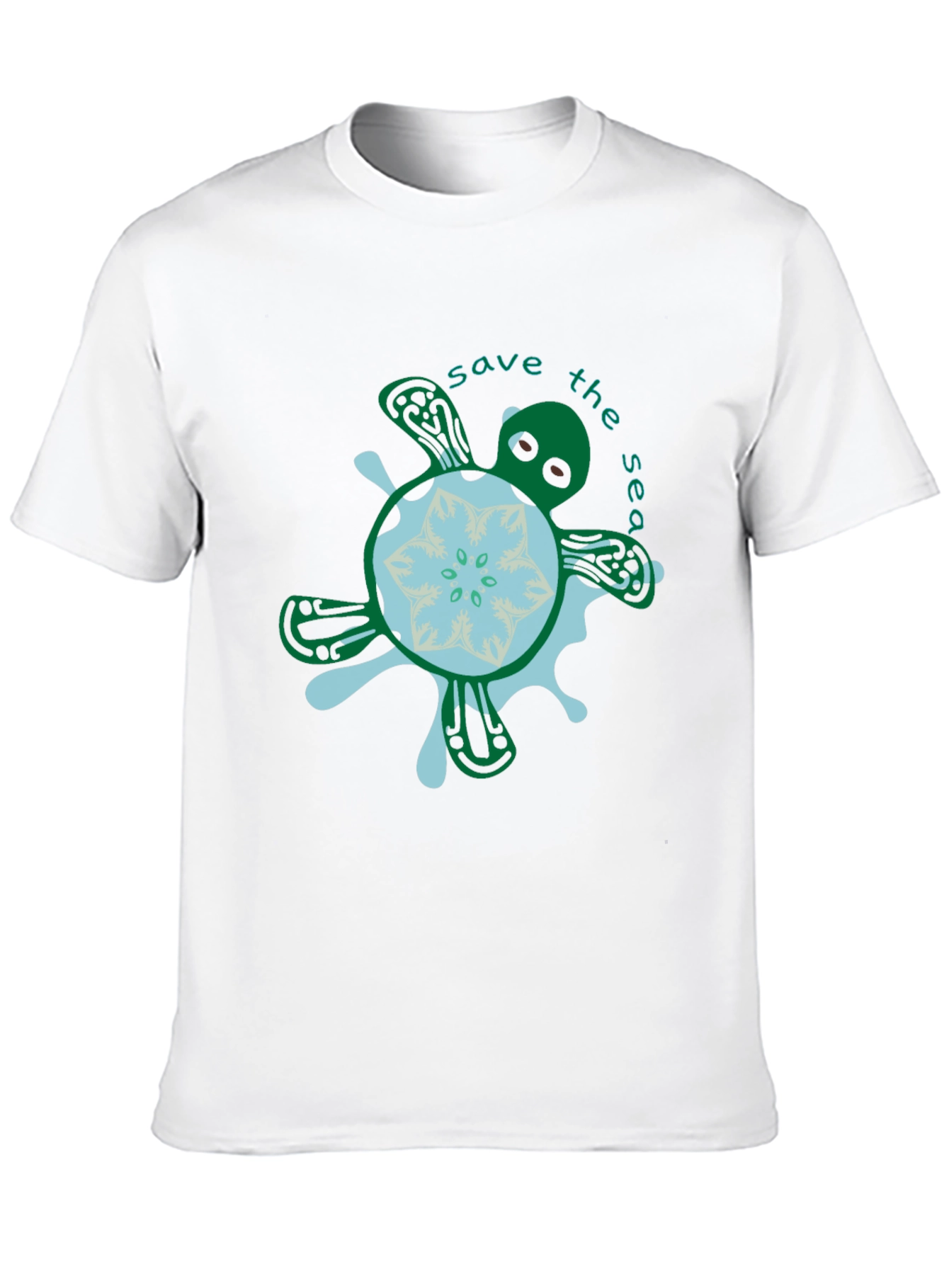 Black Save the Sea Turtle Graphic Tee - Black view 10