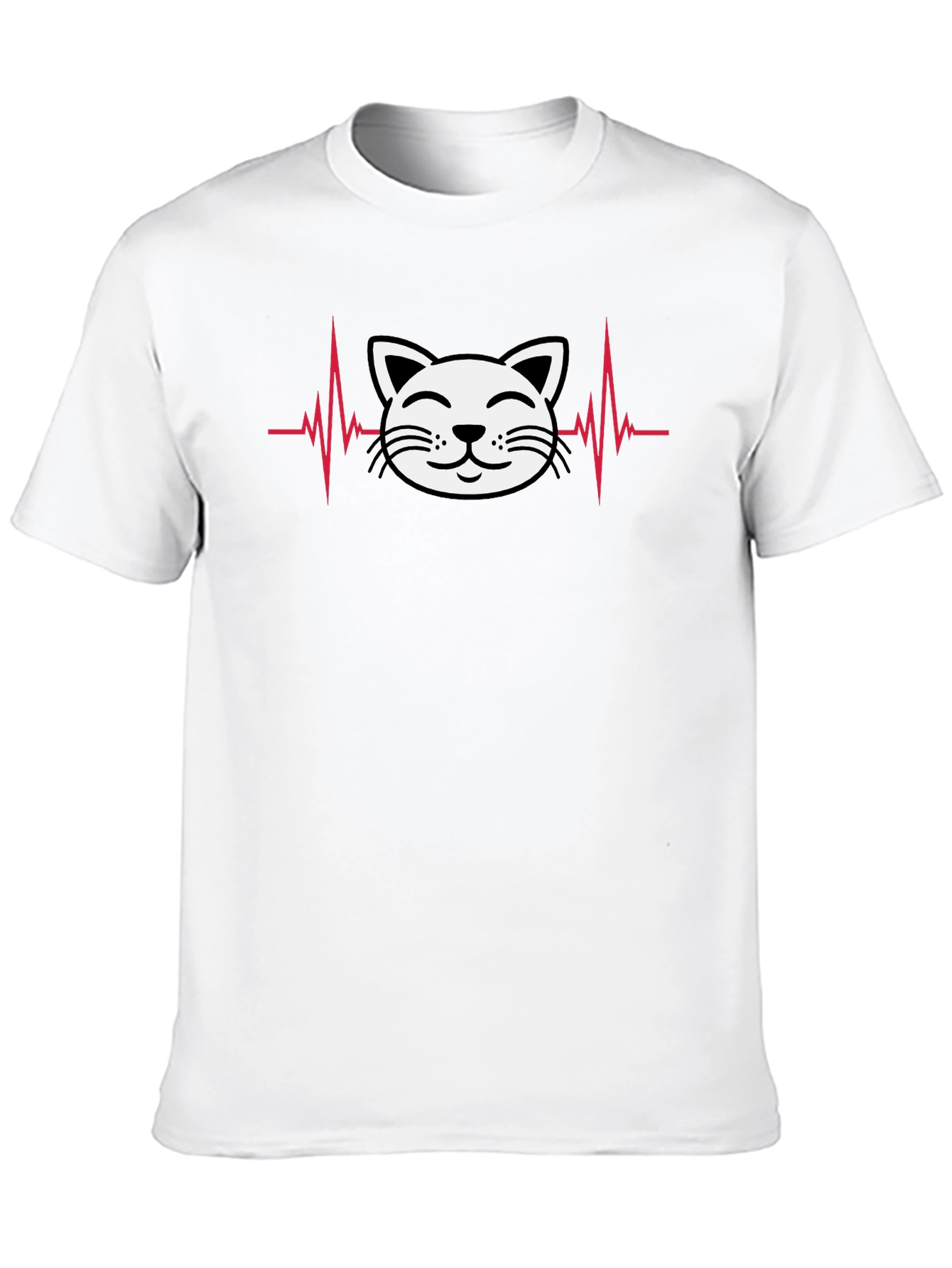 Black Cat Heartbeat T-Shirt - Cute & Stylish! view 10