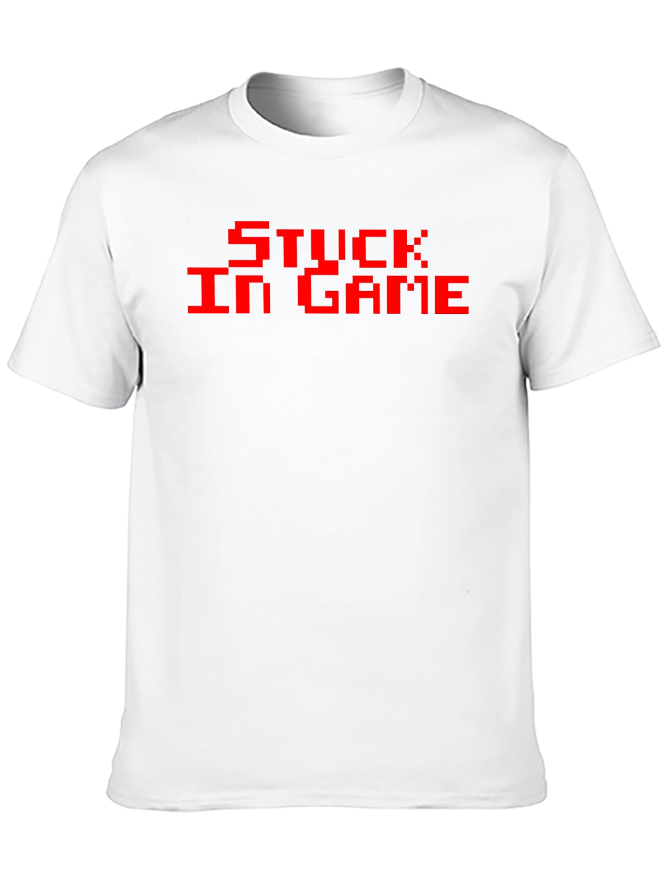 Black Stuck In Game Pixel T-Shirt - Gamer Apparel view 10