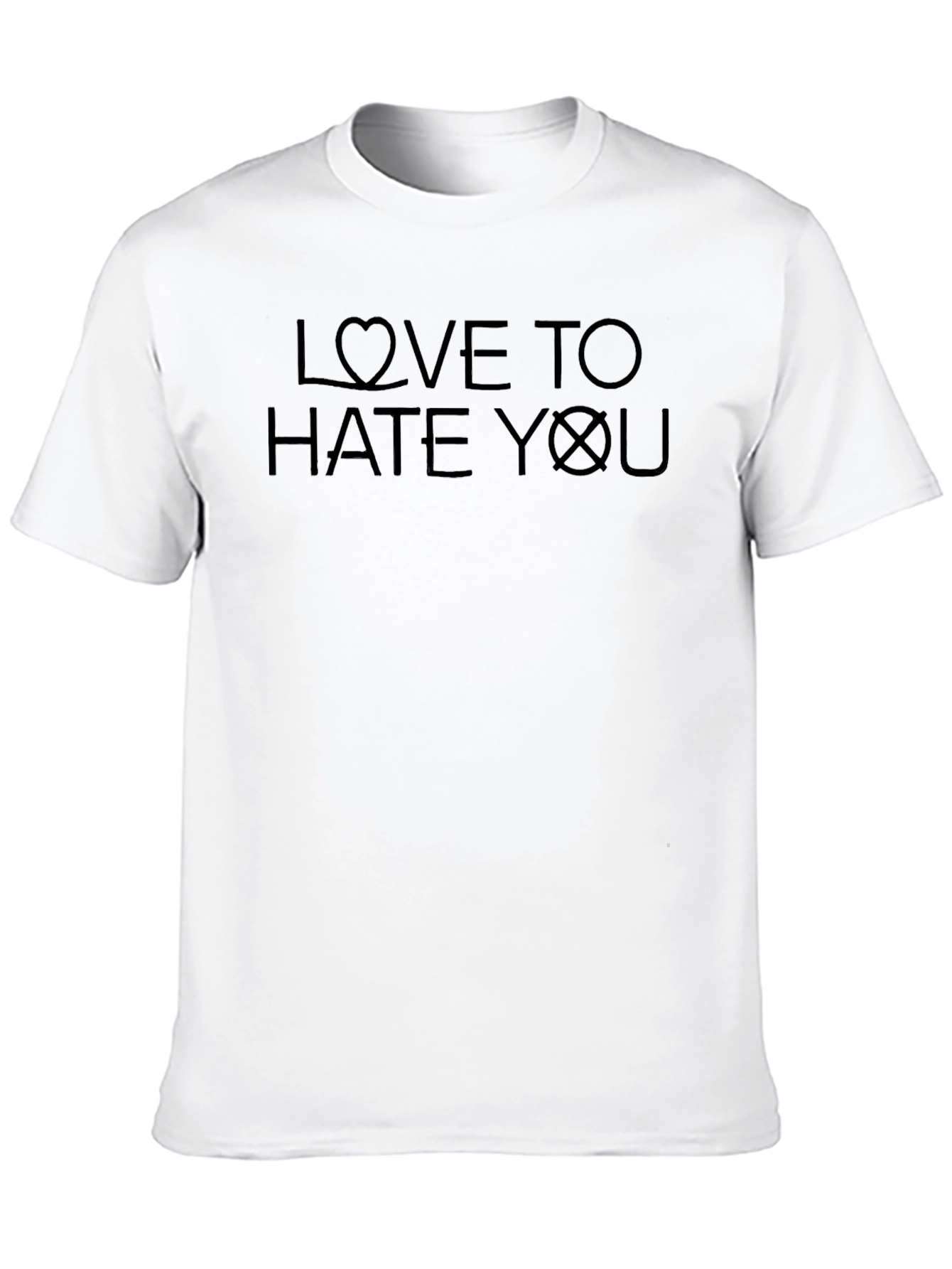 Black Love To Hate You Graphic T-Shirt - Black view 10