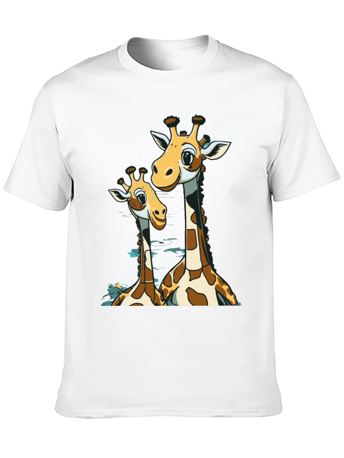 Black Giraffe Lover Black T-Shirt view 10