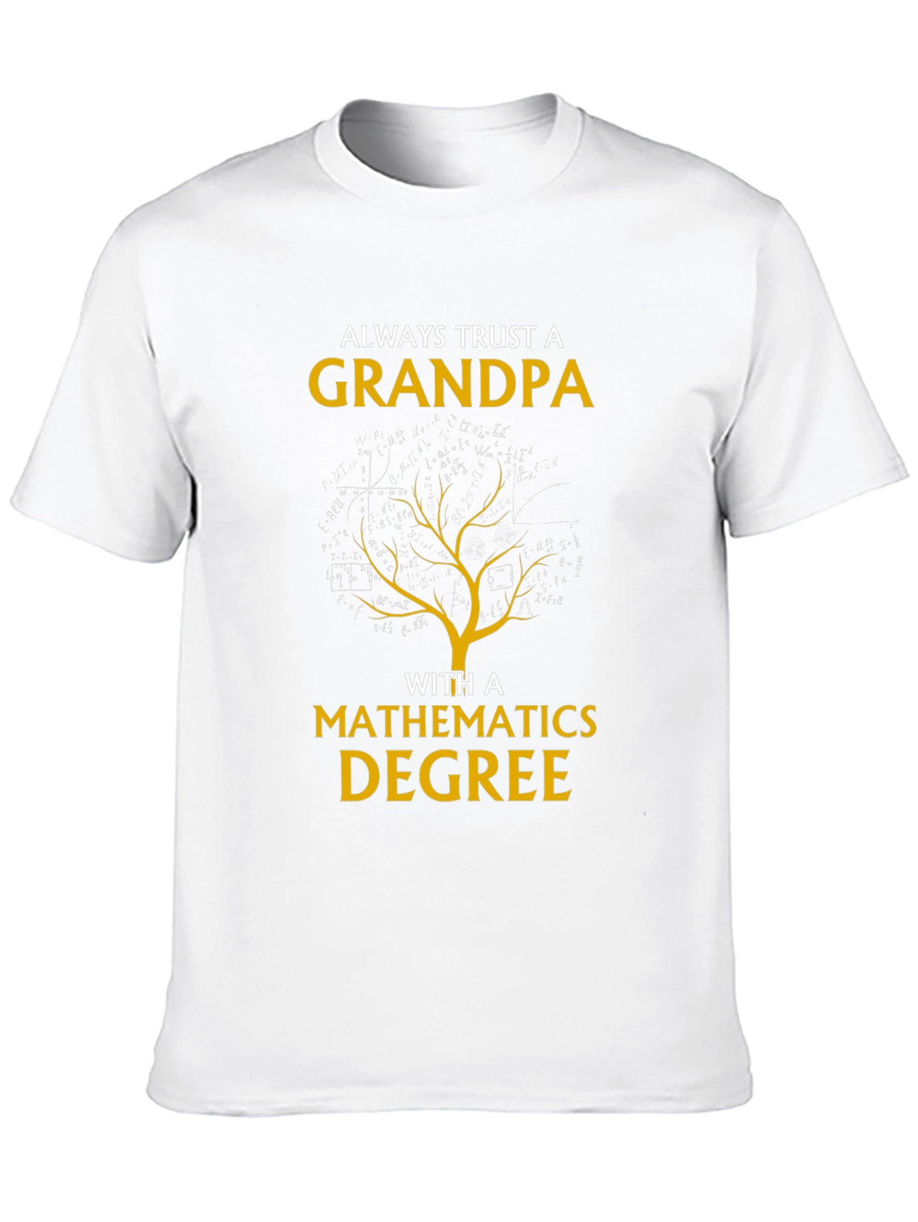Black Grandpa Mathematics Degree Graphic Tee view 10