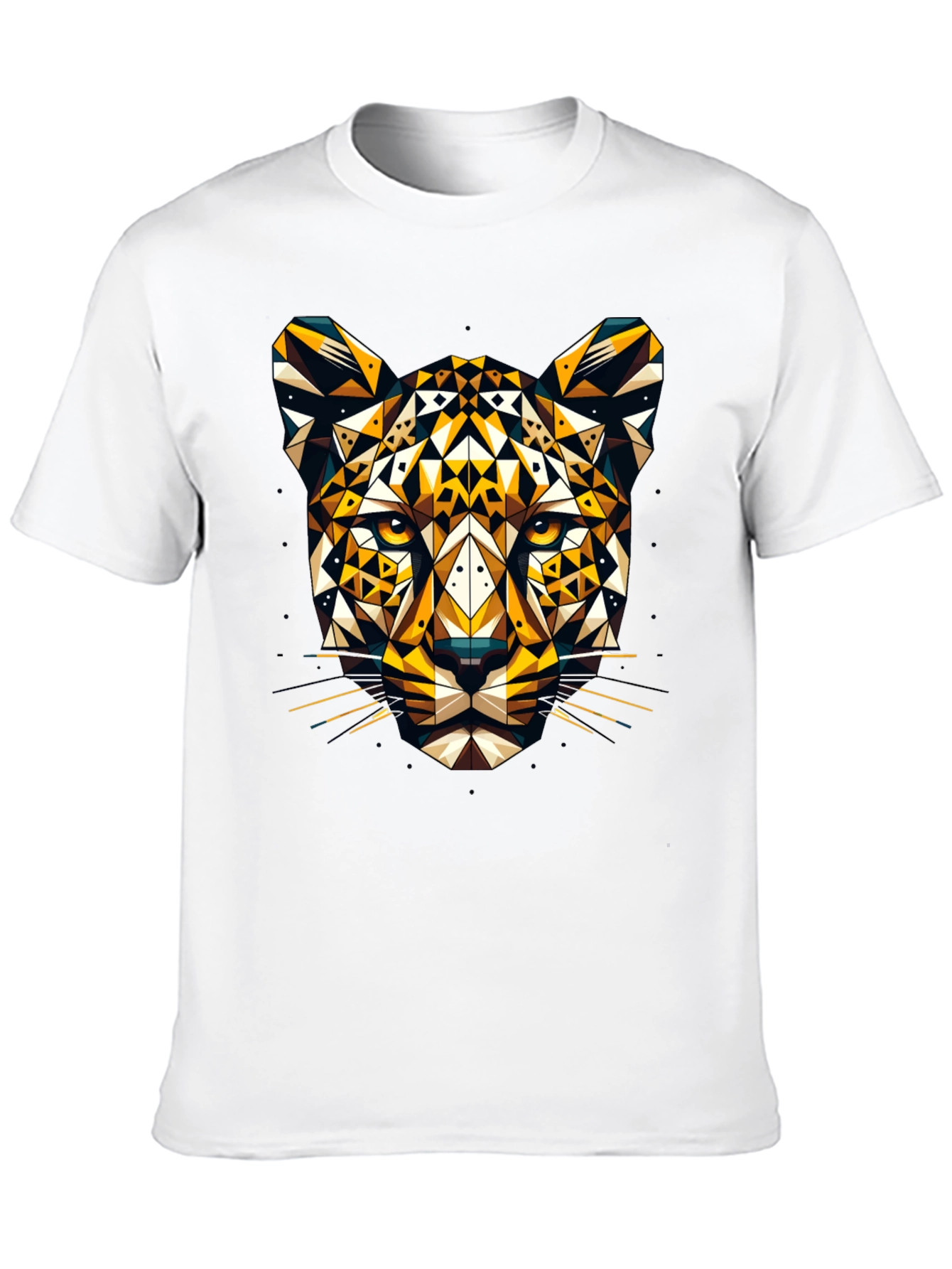 Black Geometric Leopard Graphic Tee - Black view 10