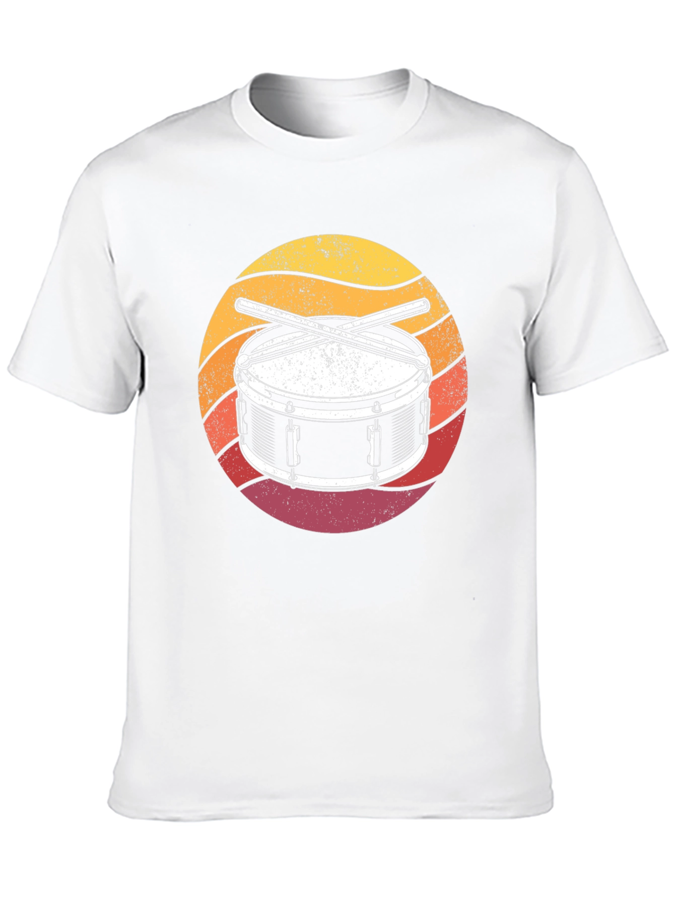 Black Drum Kit Sunset Graphic T-Shirt view 10