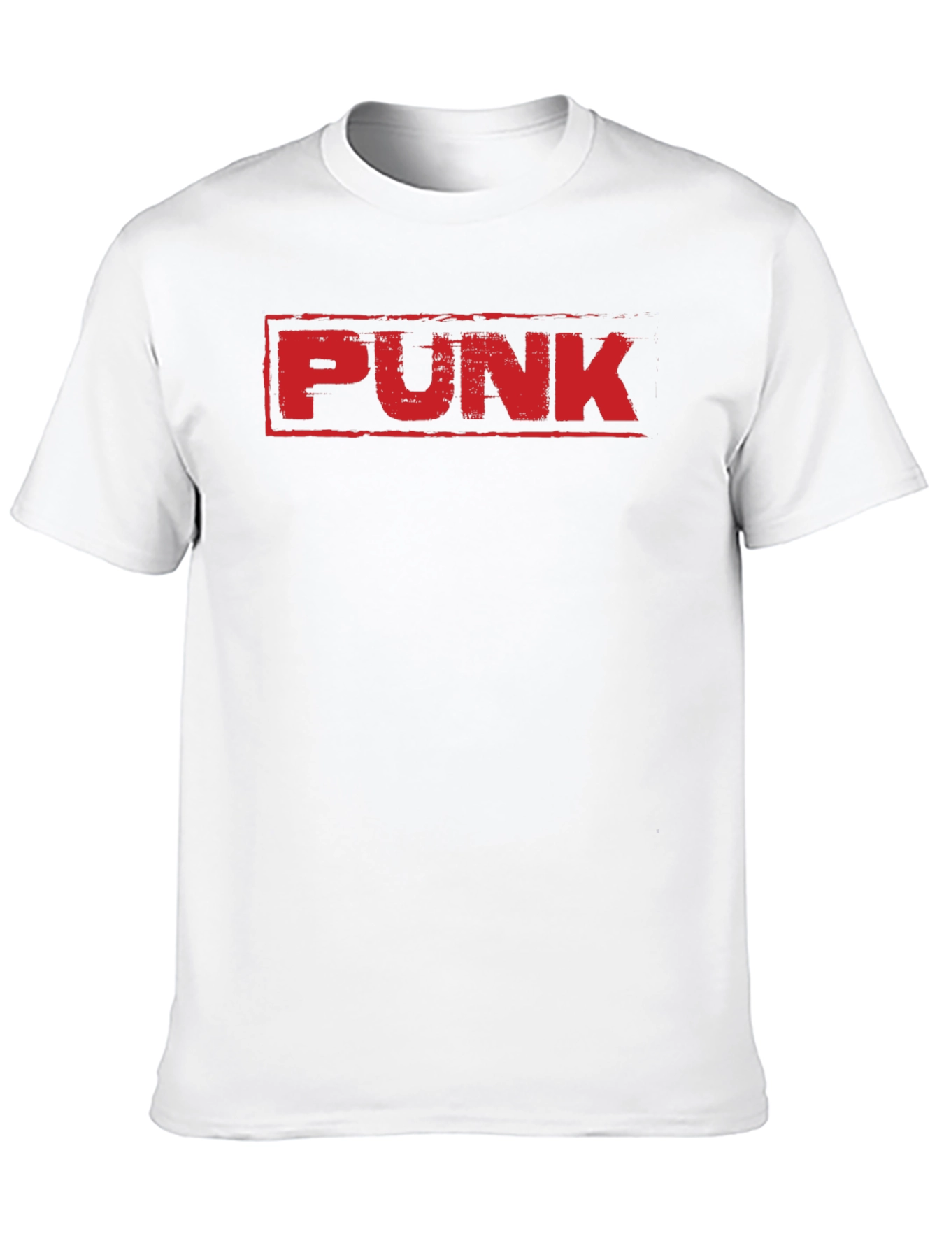 Punk Graphic T-Shirt - Bold Red Print on Black - 10