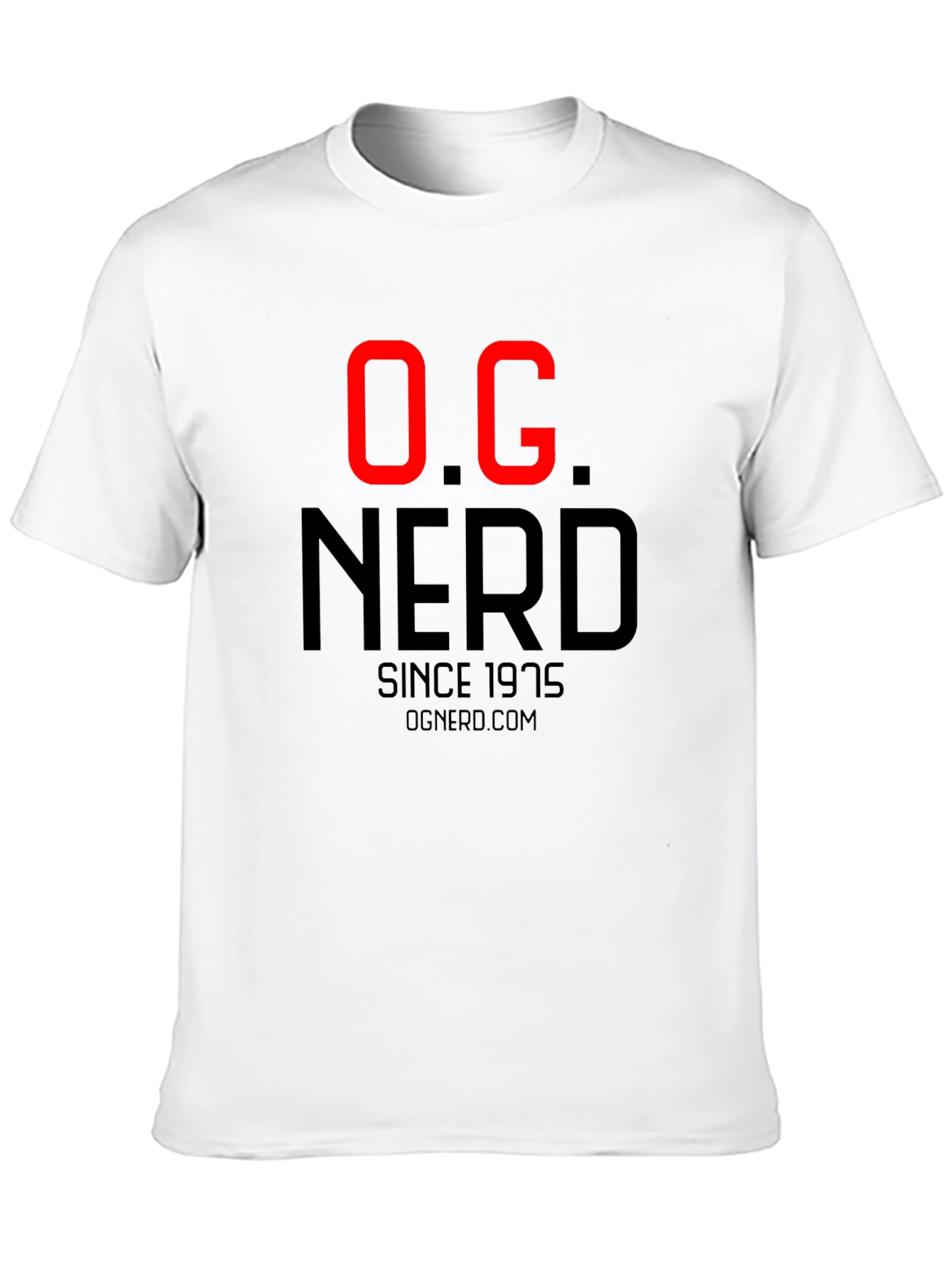 Black OG Nerd Since 1975 Black T-Shirt view 10