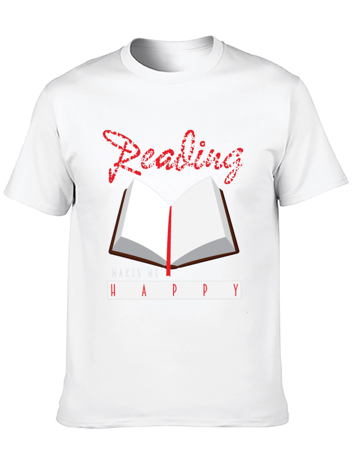 Black Reading Makes Me Happy Graphic T-Shirt view 10