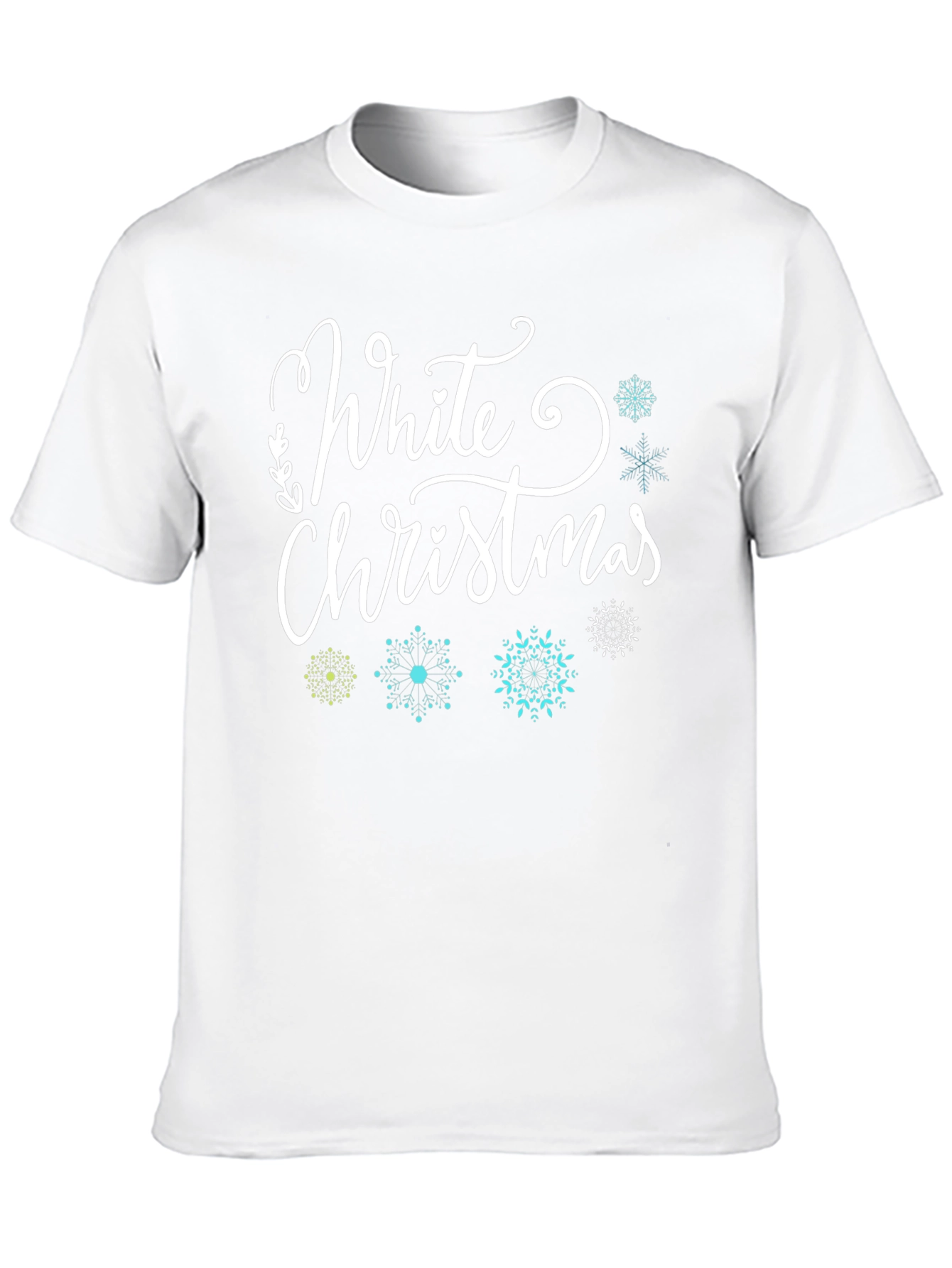 Black White Christmas Snowflake Graphic Tee - Festive Holiday Shirt view 10