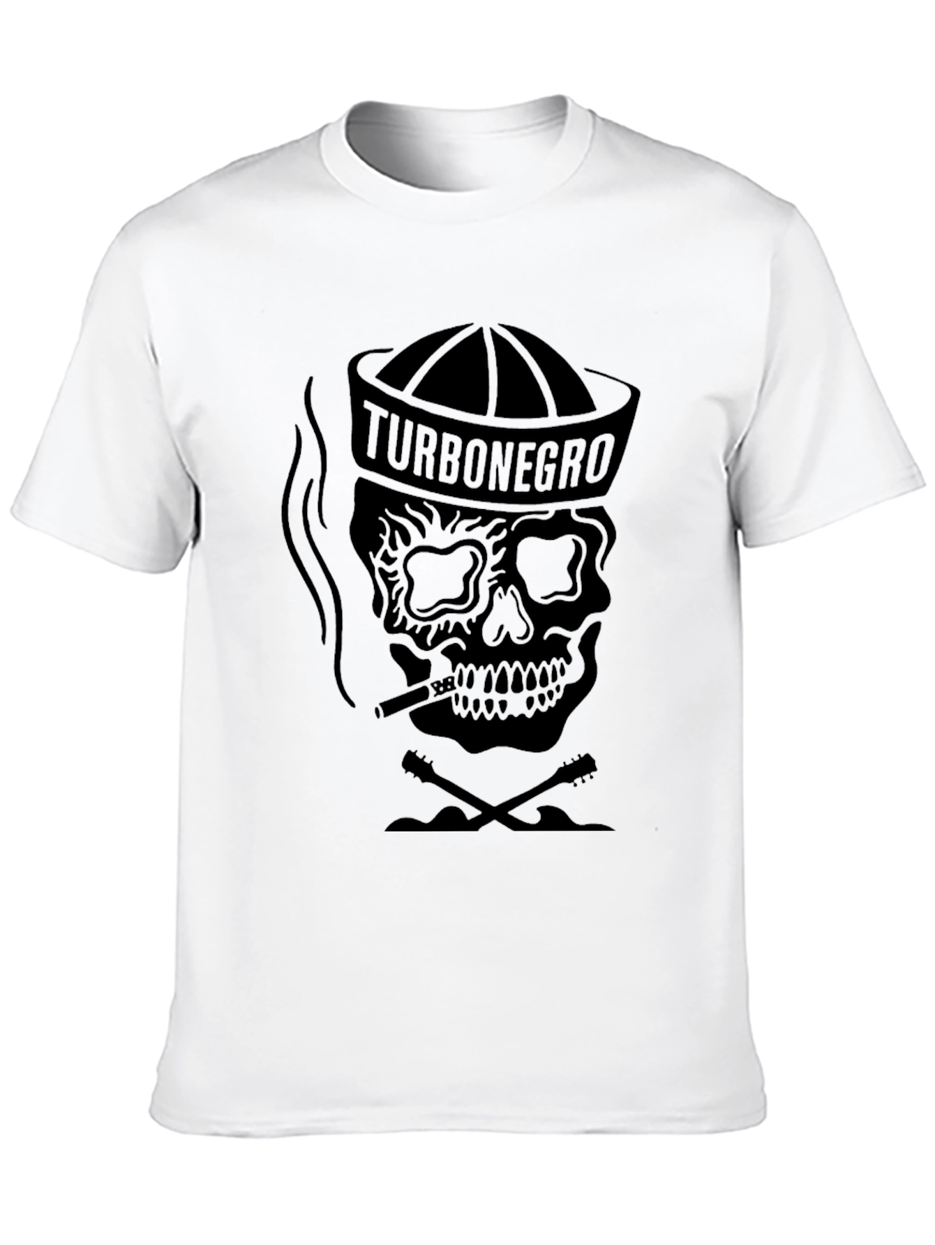 Black Turbonegro Skull Graphic Black T-Shirt view 10