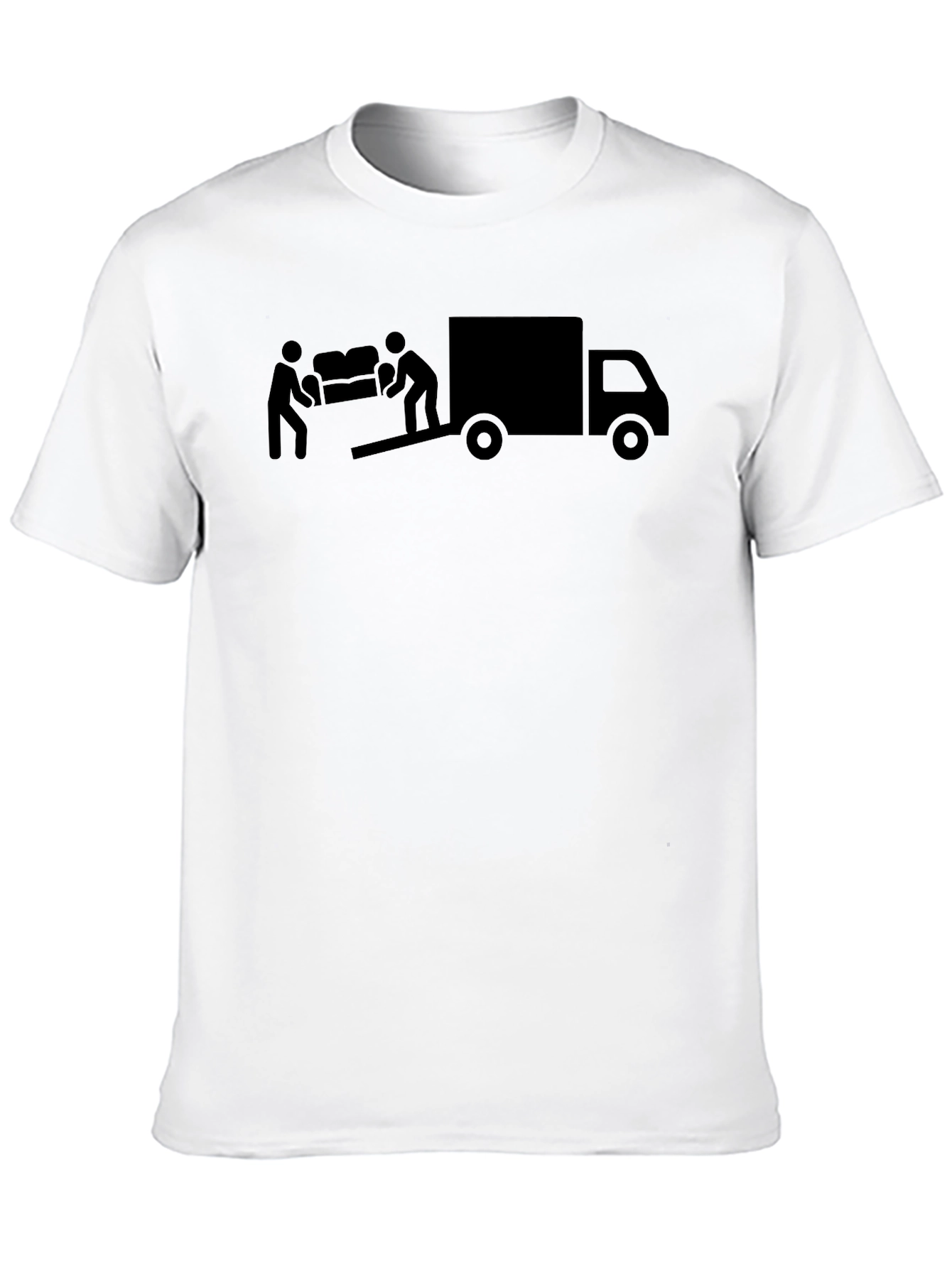 Black Moving Day T-Shirt - Men's Black Graphic Tee view 10