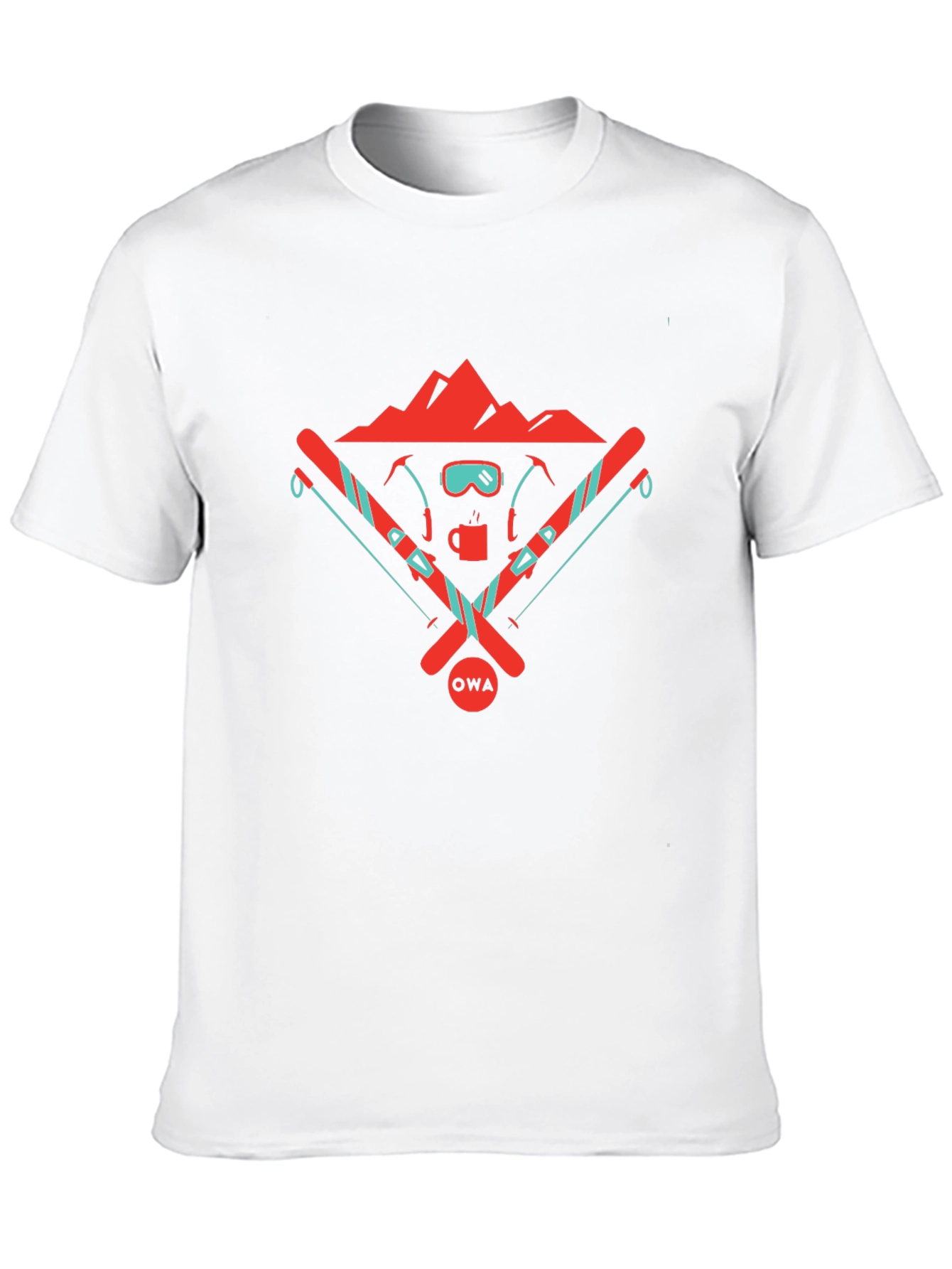 Black Outdoor Adventure T-Shirt - Ski & Mountain Design view 10