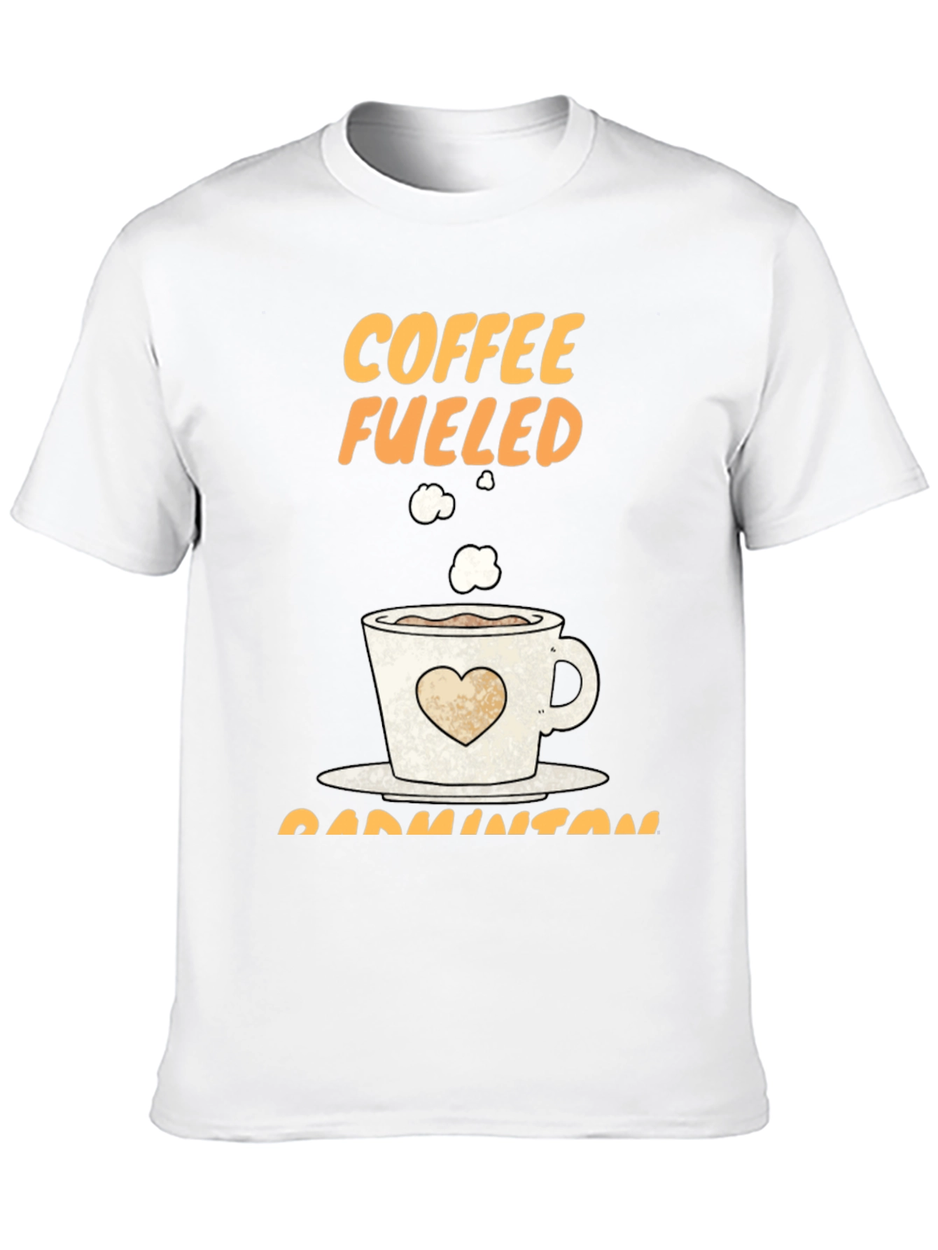 Black Coffee Fueled Badminton T-Shirt view 10