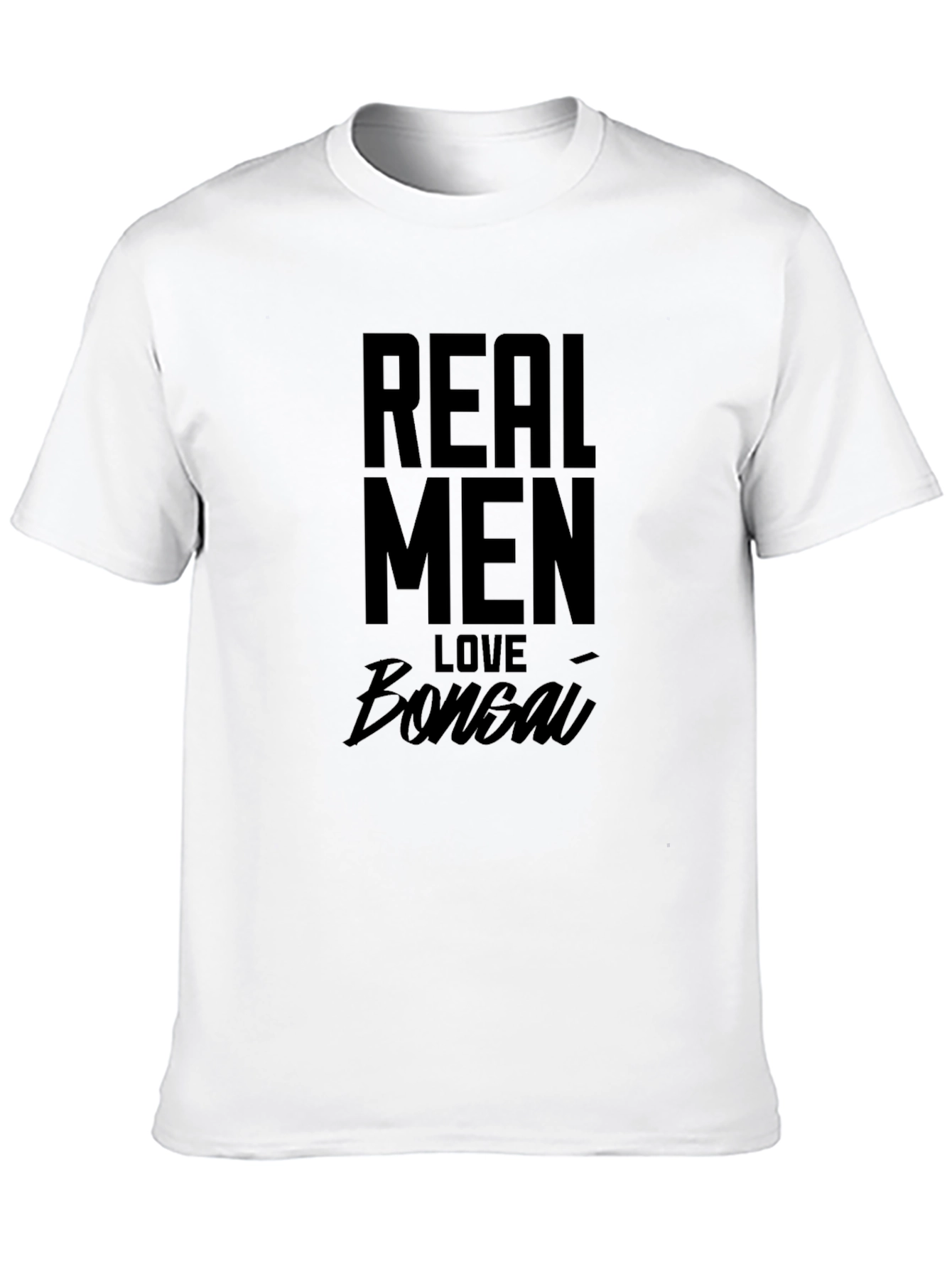 Black Real Men Love Bonsai Black T-Shirt view 10