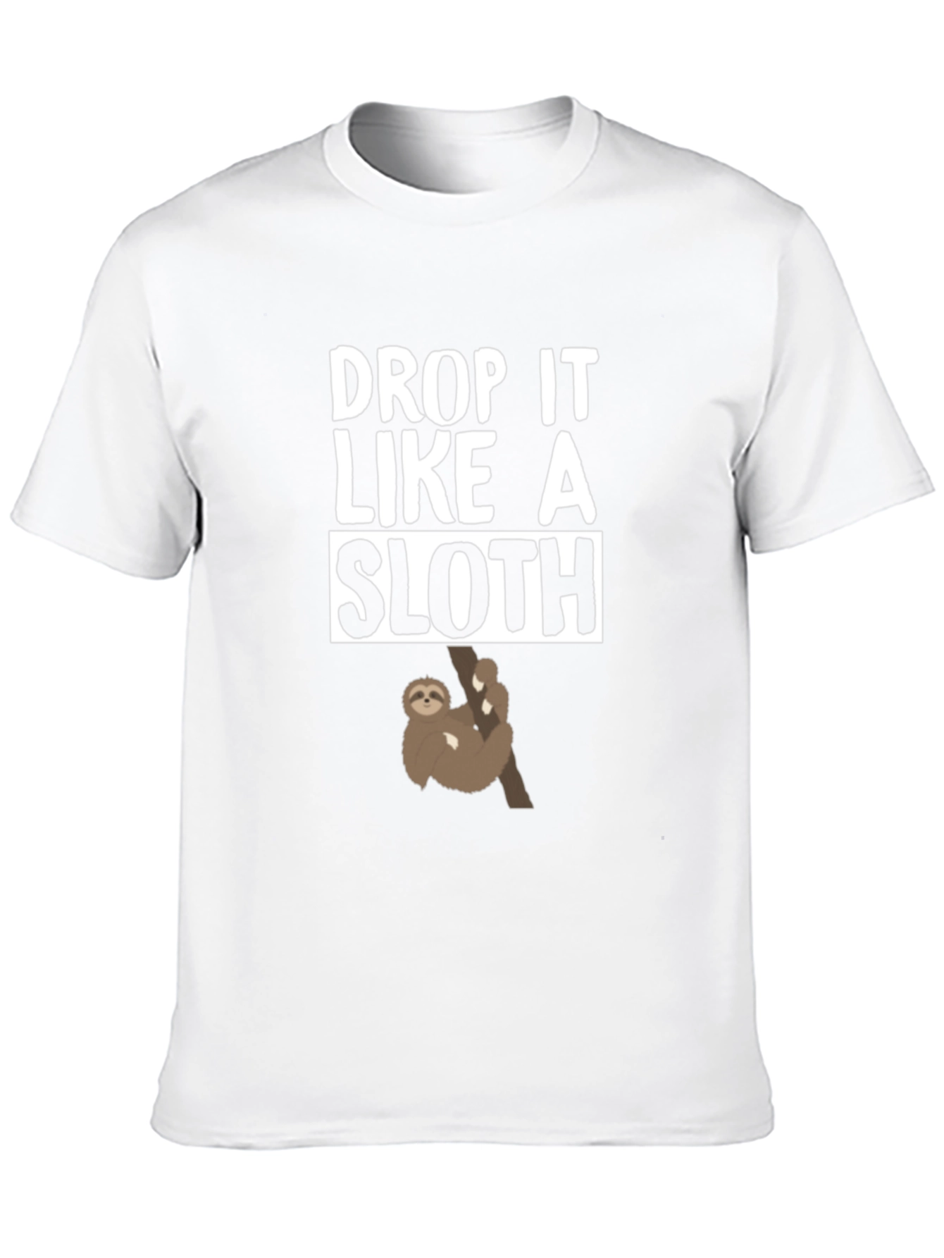 Black Drop It Like A Sloth Graphic Tee view 10