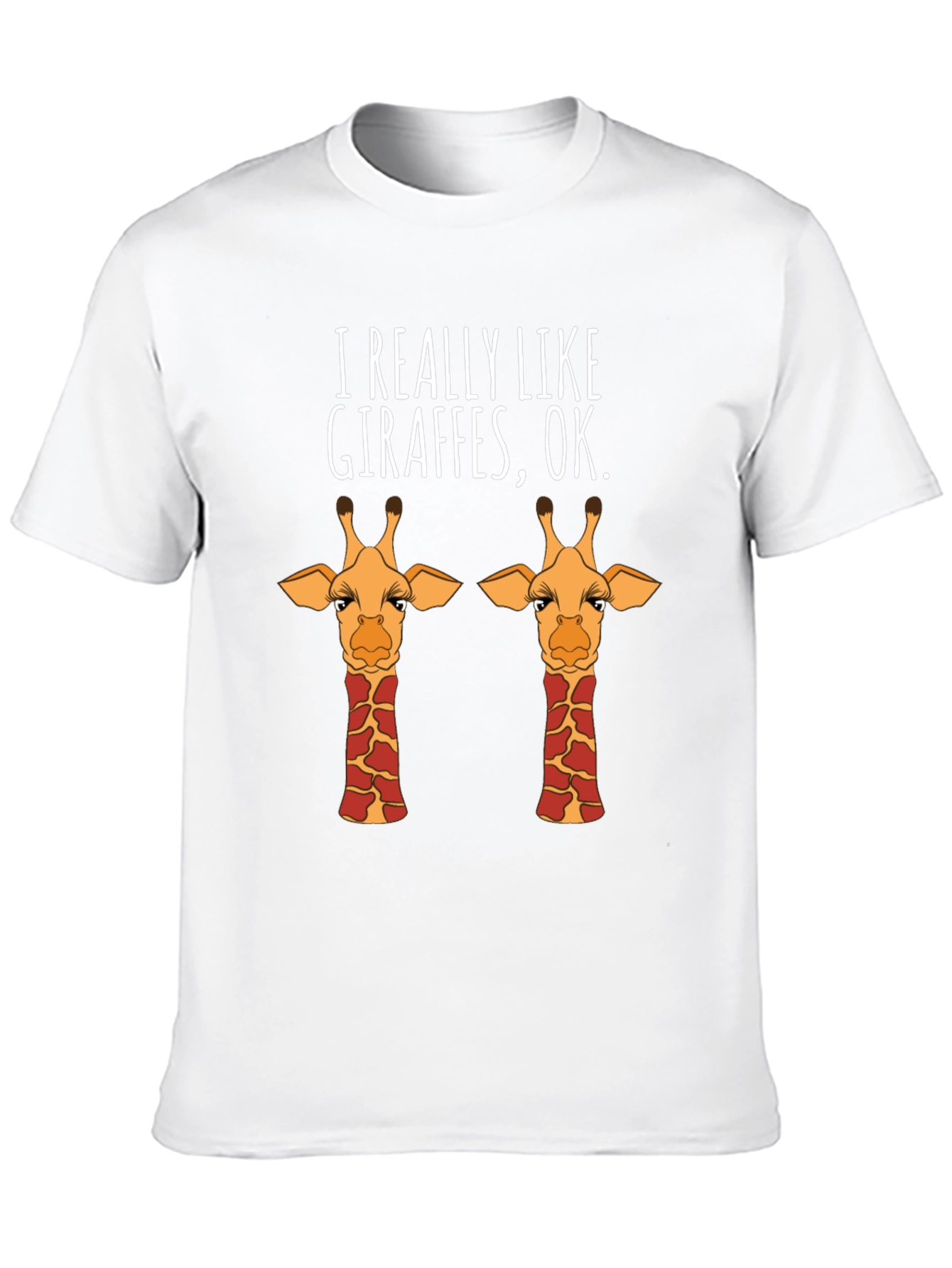 Black I Really Like Giraffes T-Shirt view 10