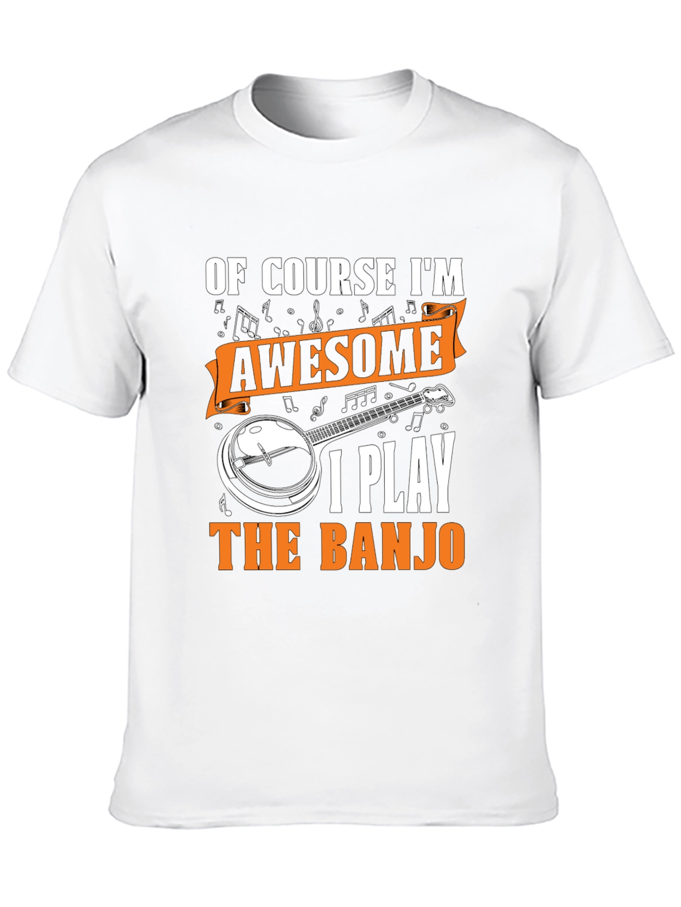 Black Awesome Banjo Player T-Shirt view 10