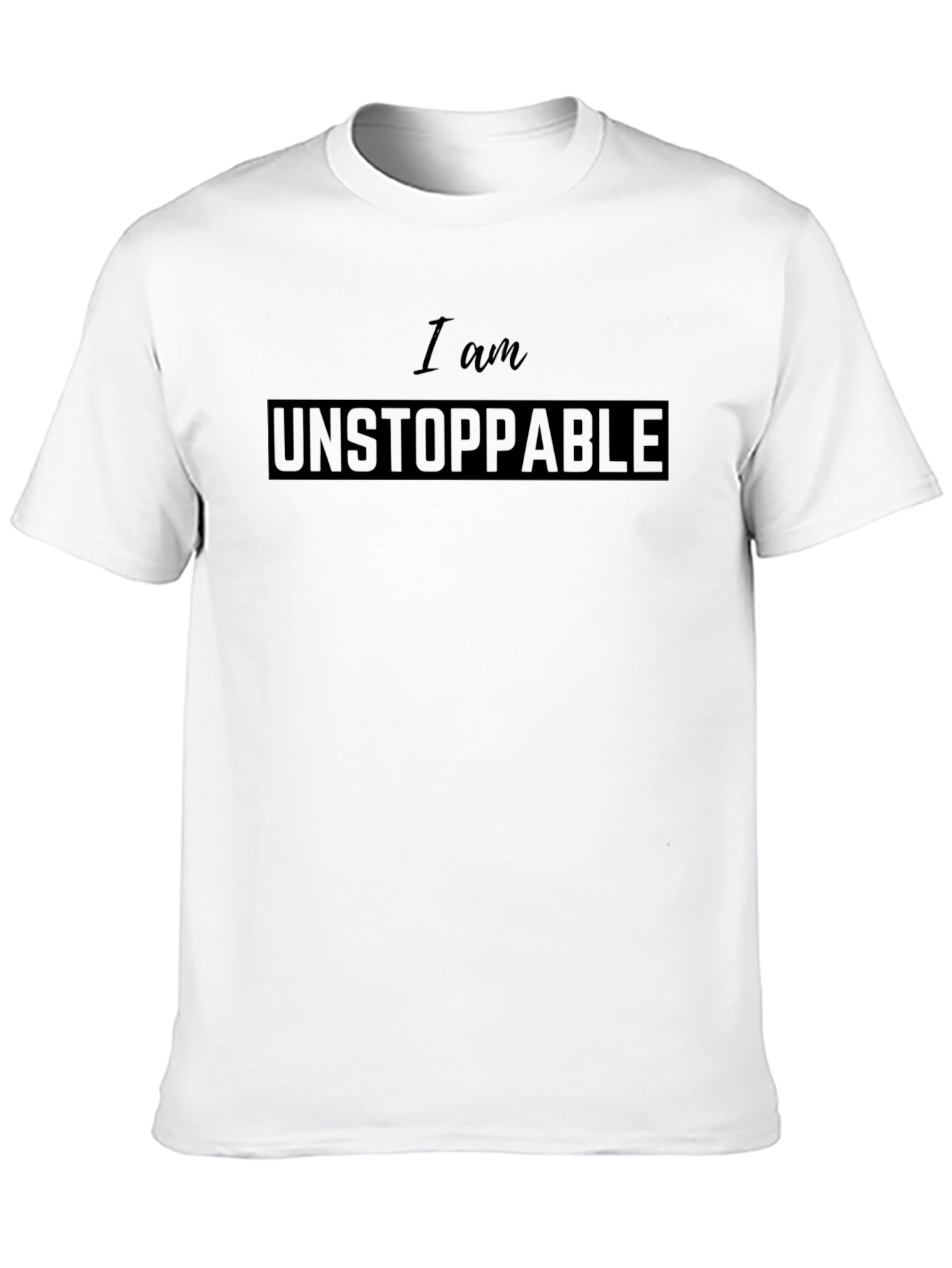 Black I am Unstoppable Black T-Shirt view 10
