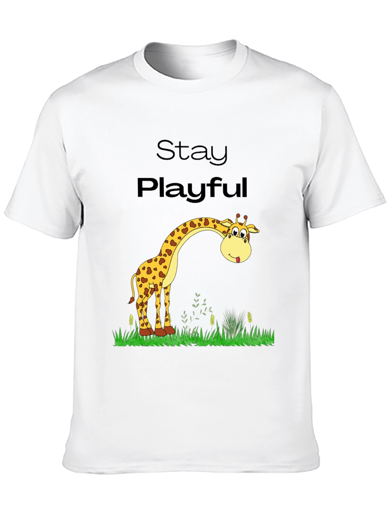 Black Stay Playful Giraffe Graphic Tee view 10