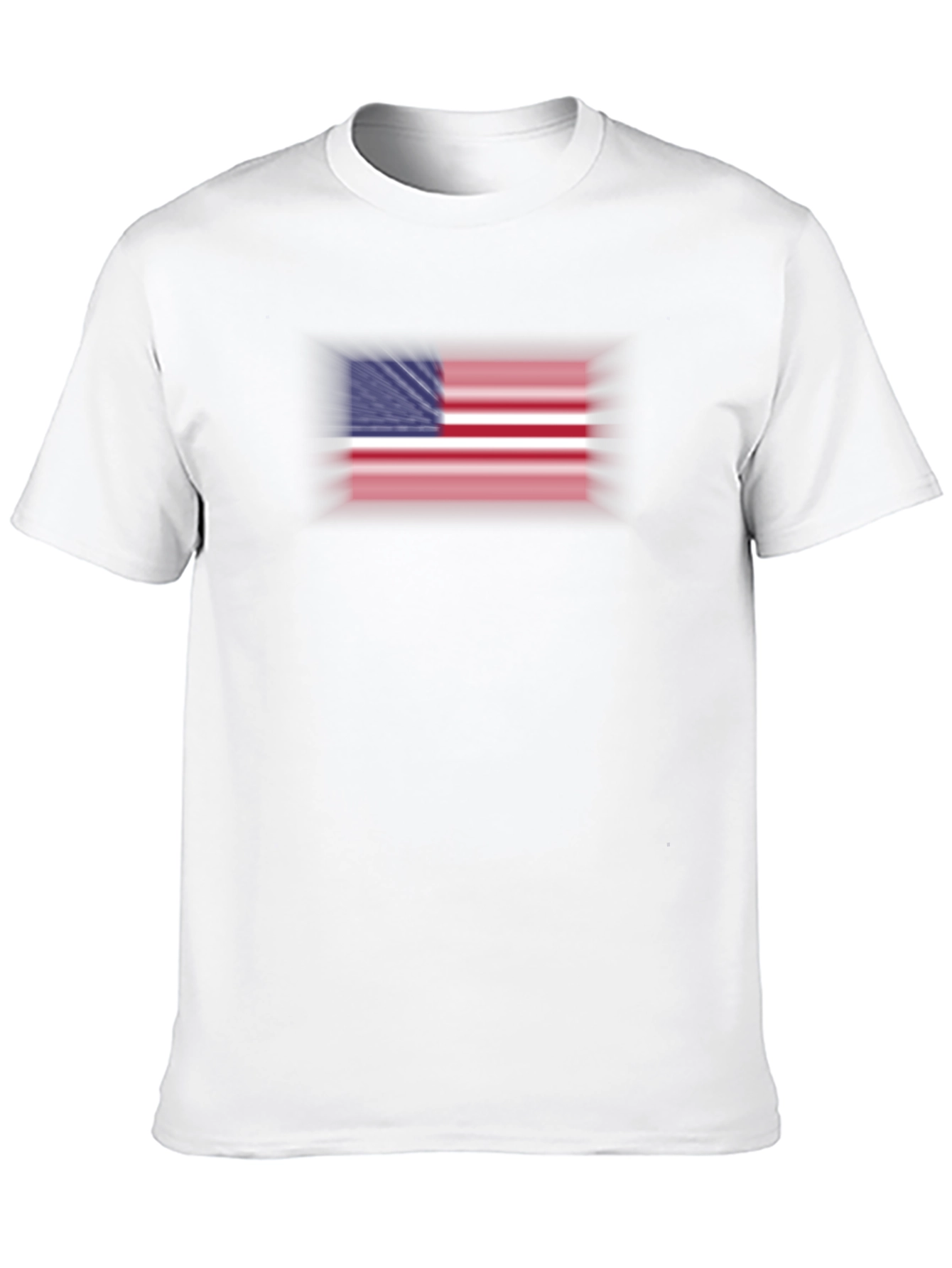 Black American Flag Graphic Print Black T-Shirt view 10