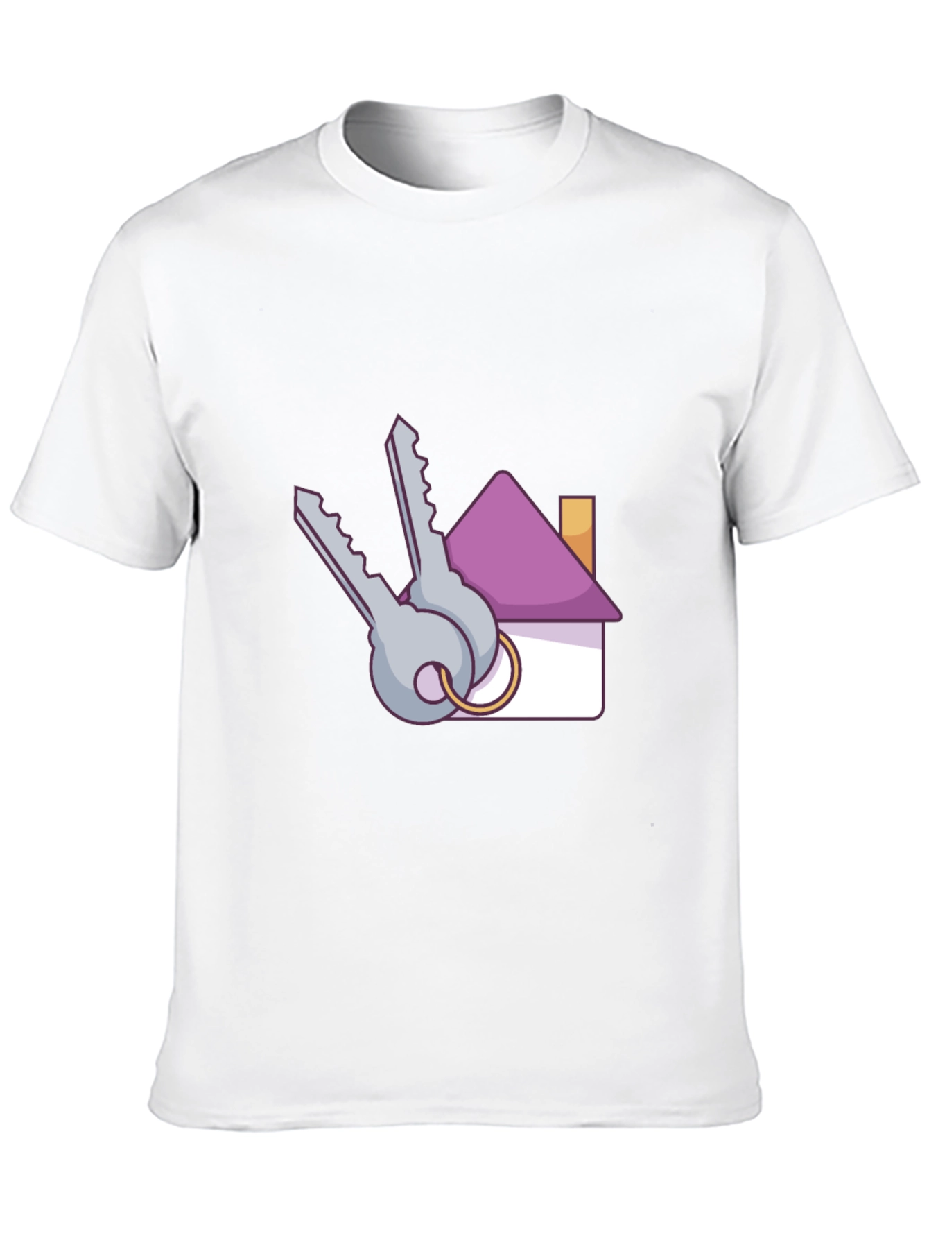 Black Homeowner T-Shirt: House Keys Graphic Print view 10