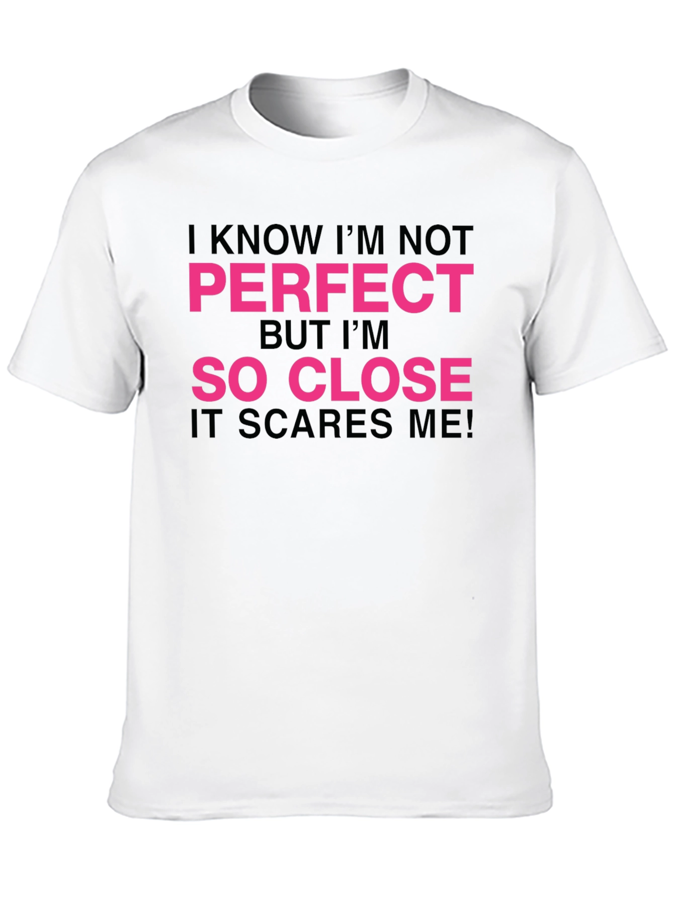 Black Funny "So Close" Graphic Tee - Black Cotton T-Shirt view 10