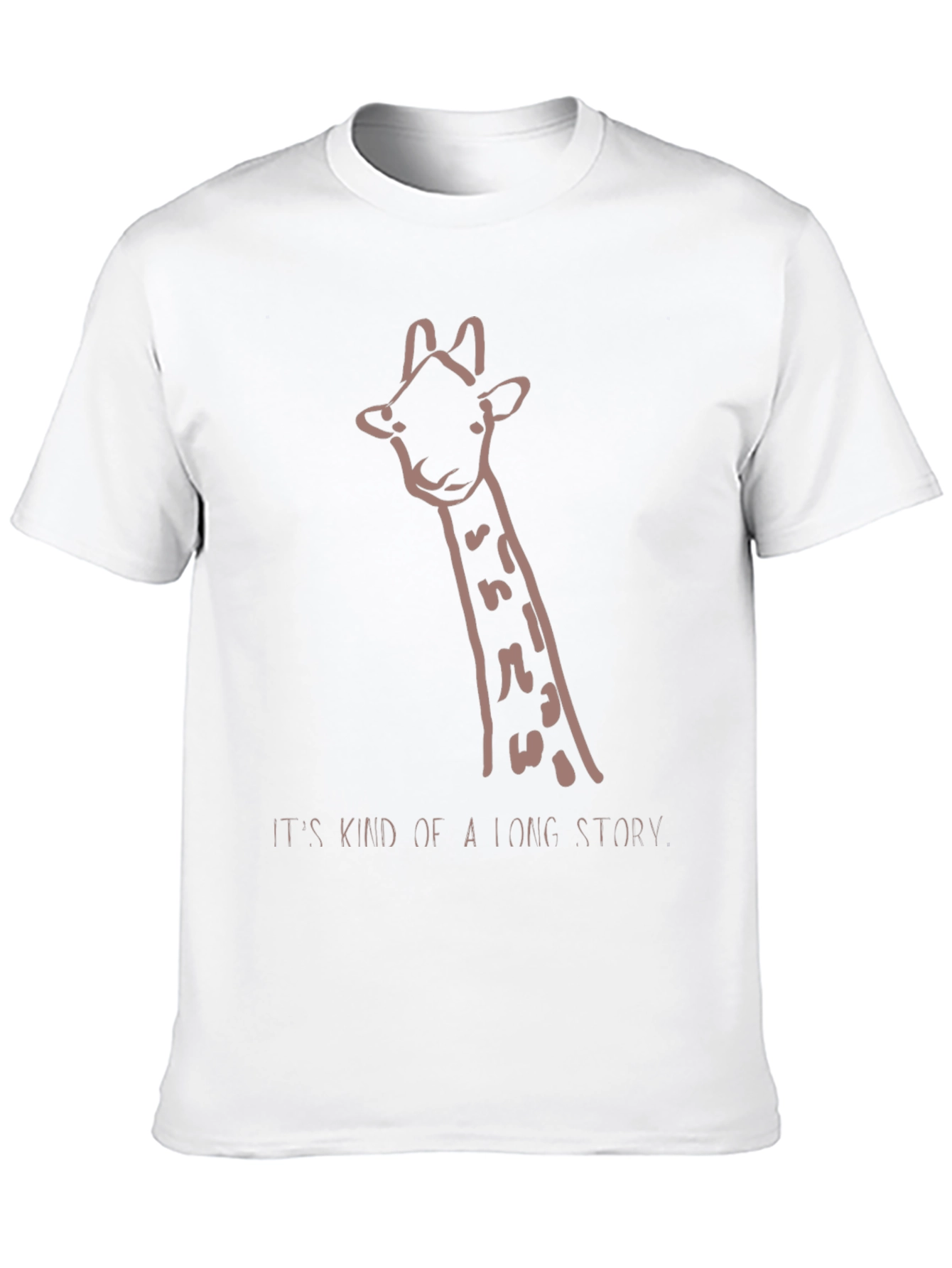 Black Giraffe Long Story Graphic Tee - Black Unisex T-Shirt view 10