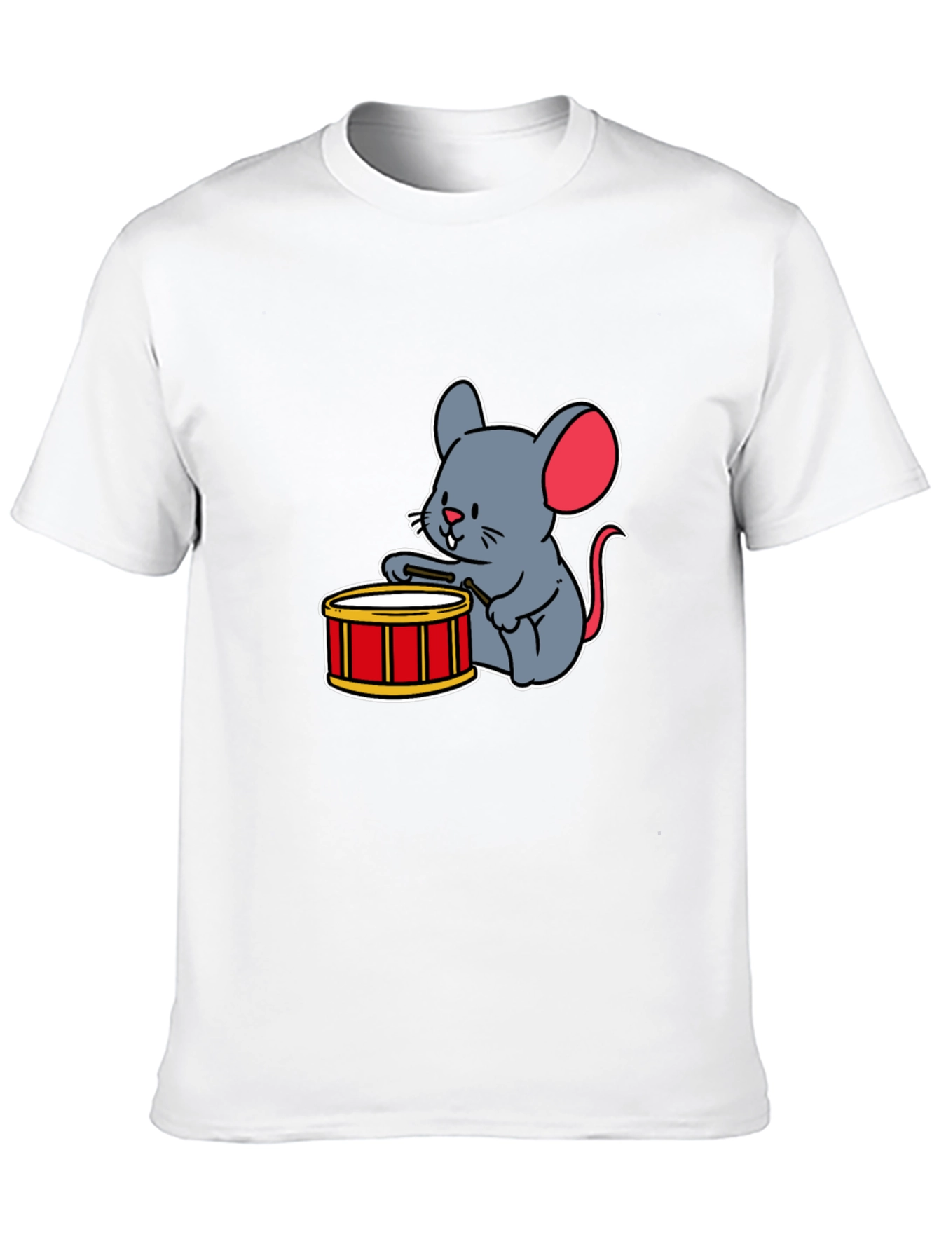 Black Mouse Drummer T-Shirt view 10
