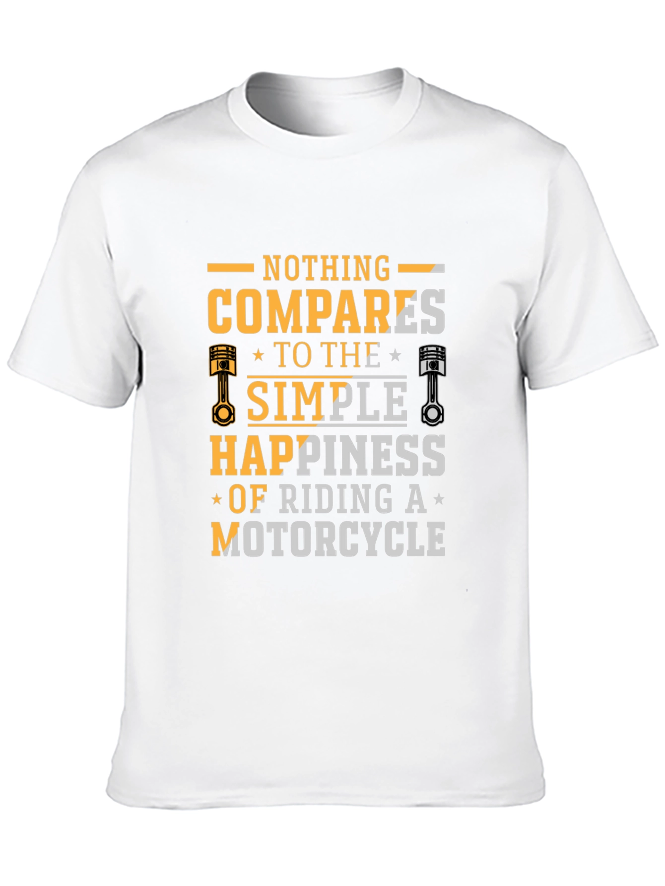 Black Motorcycle Riding Happiness Black T-Shirt view 10
