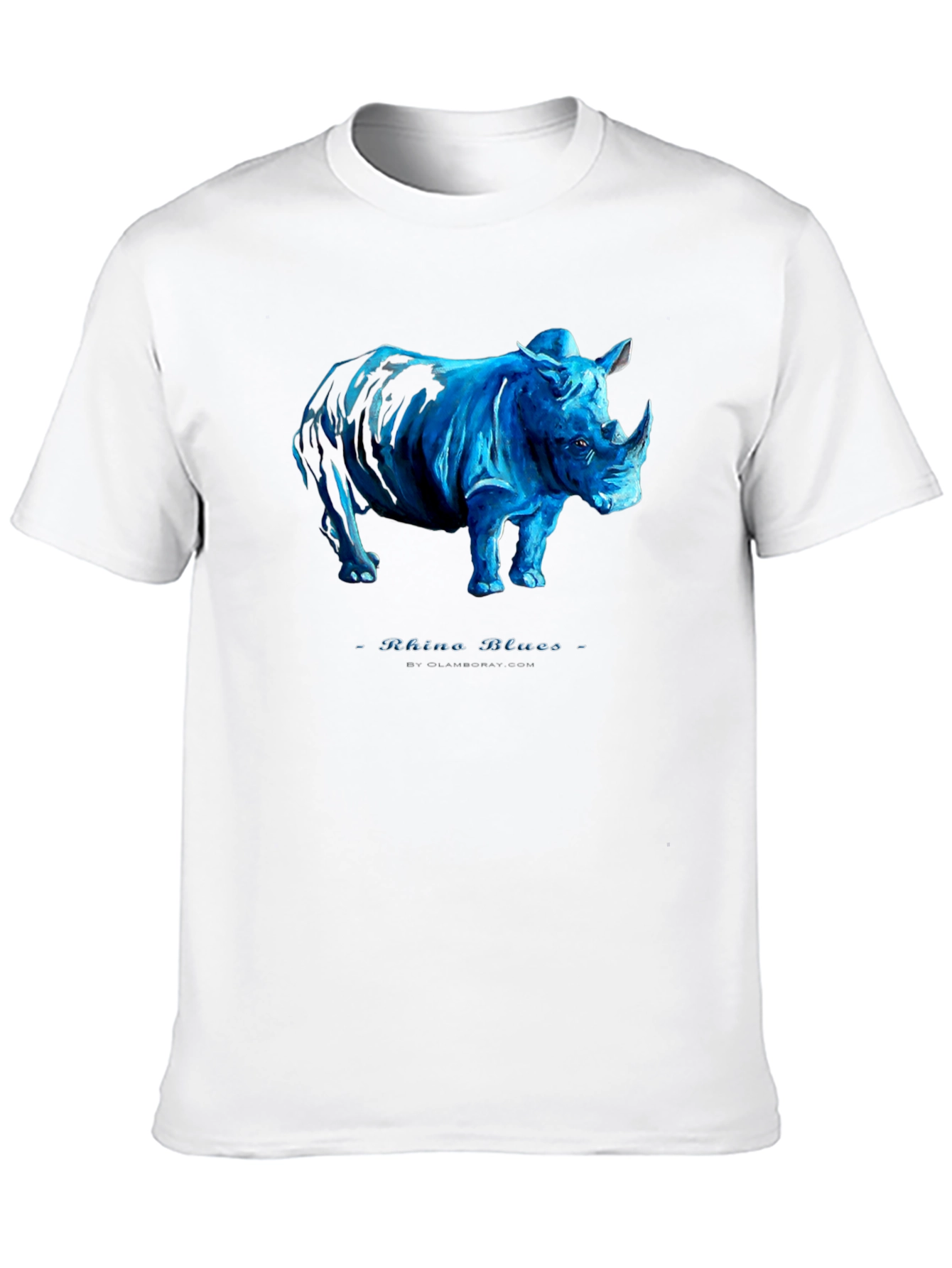 Black Rhino Blues Black T-Shirt - Unique Graphic Tee view 10
