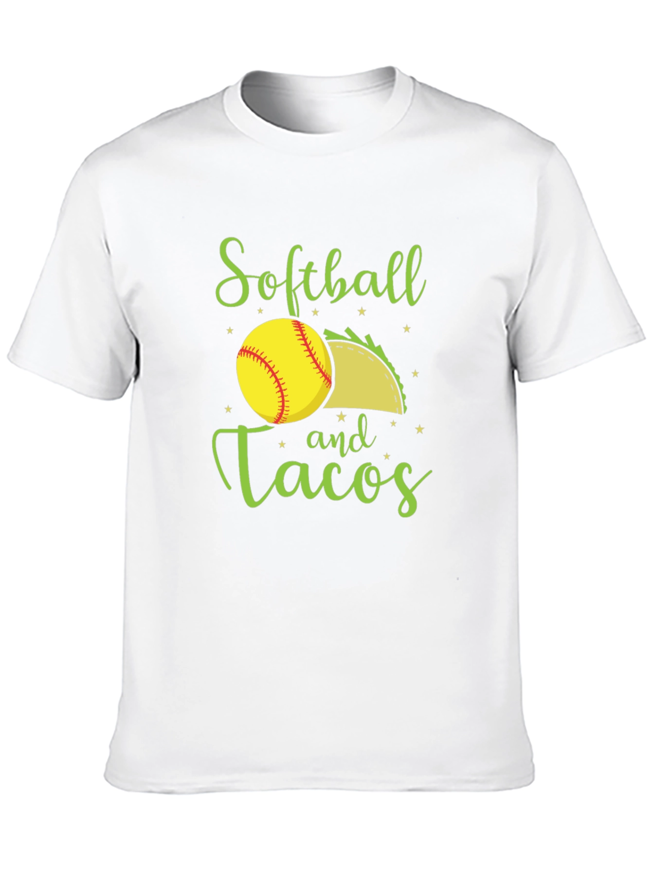 Black Softball and Tacos Black T-Shirt view 10
