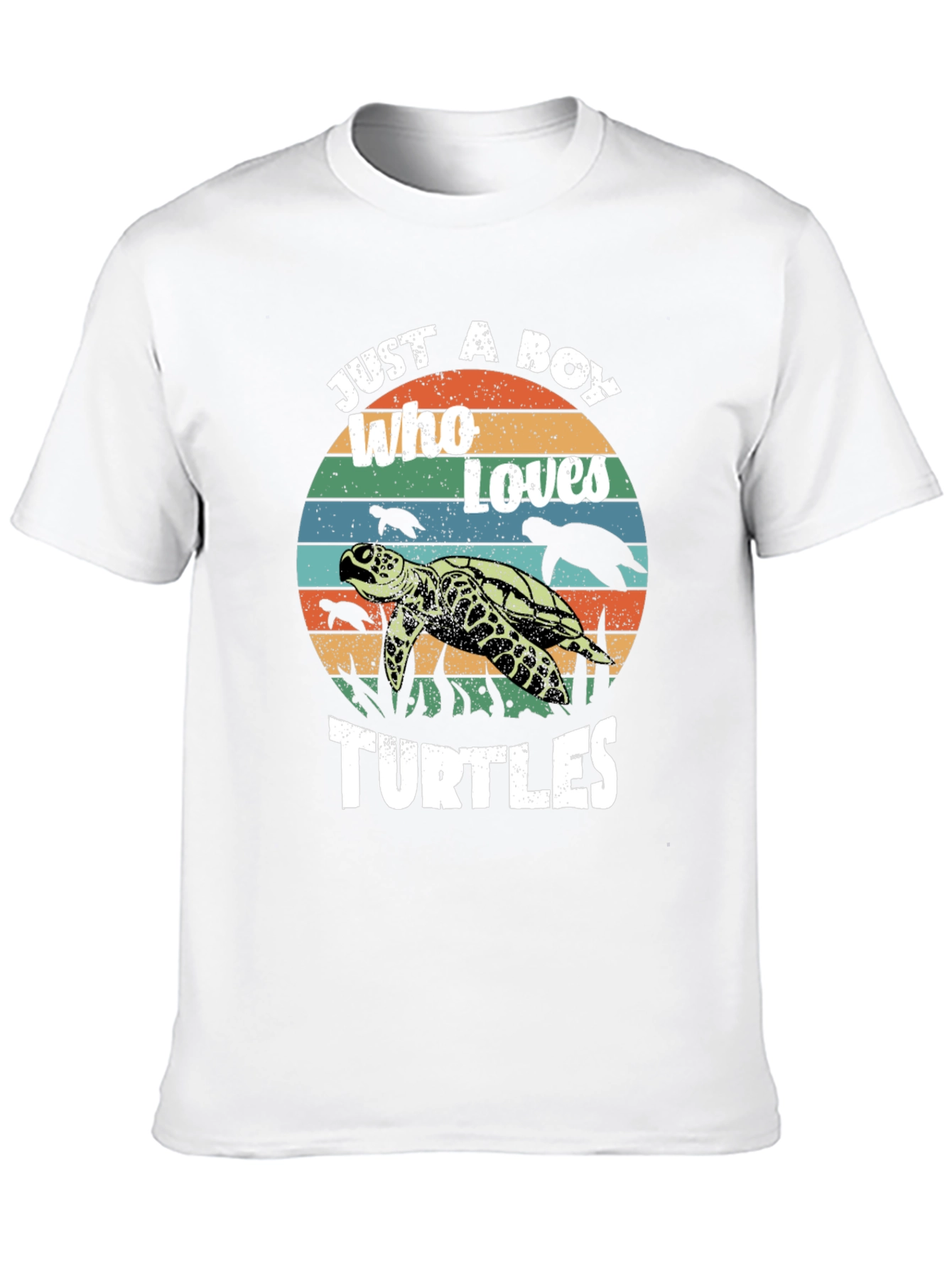 Black Just a Boy Who Loves Turtles Graphic Tee view 10
