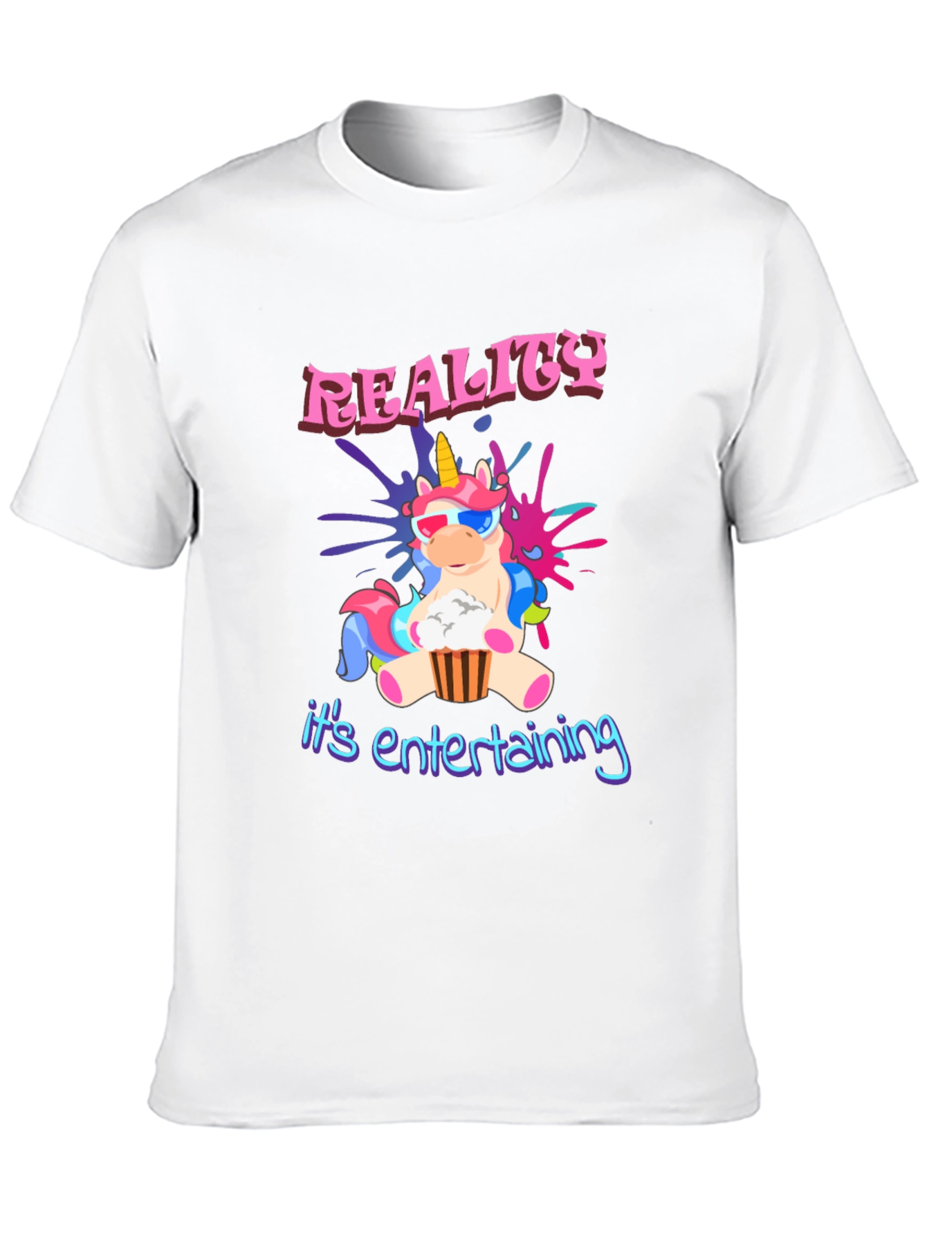 Black Unicorn Reality T-Shirt - It's Entertaining Tee view 10