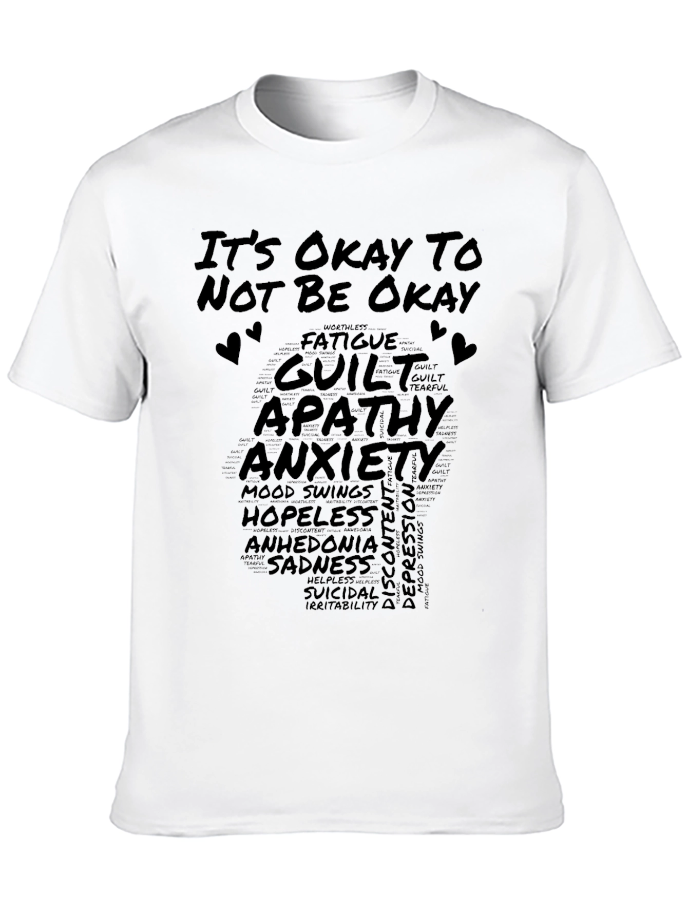 Black It's Okay To Not Be Okay Graphic Tee view 10