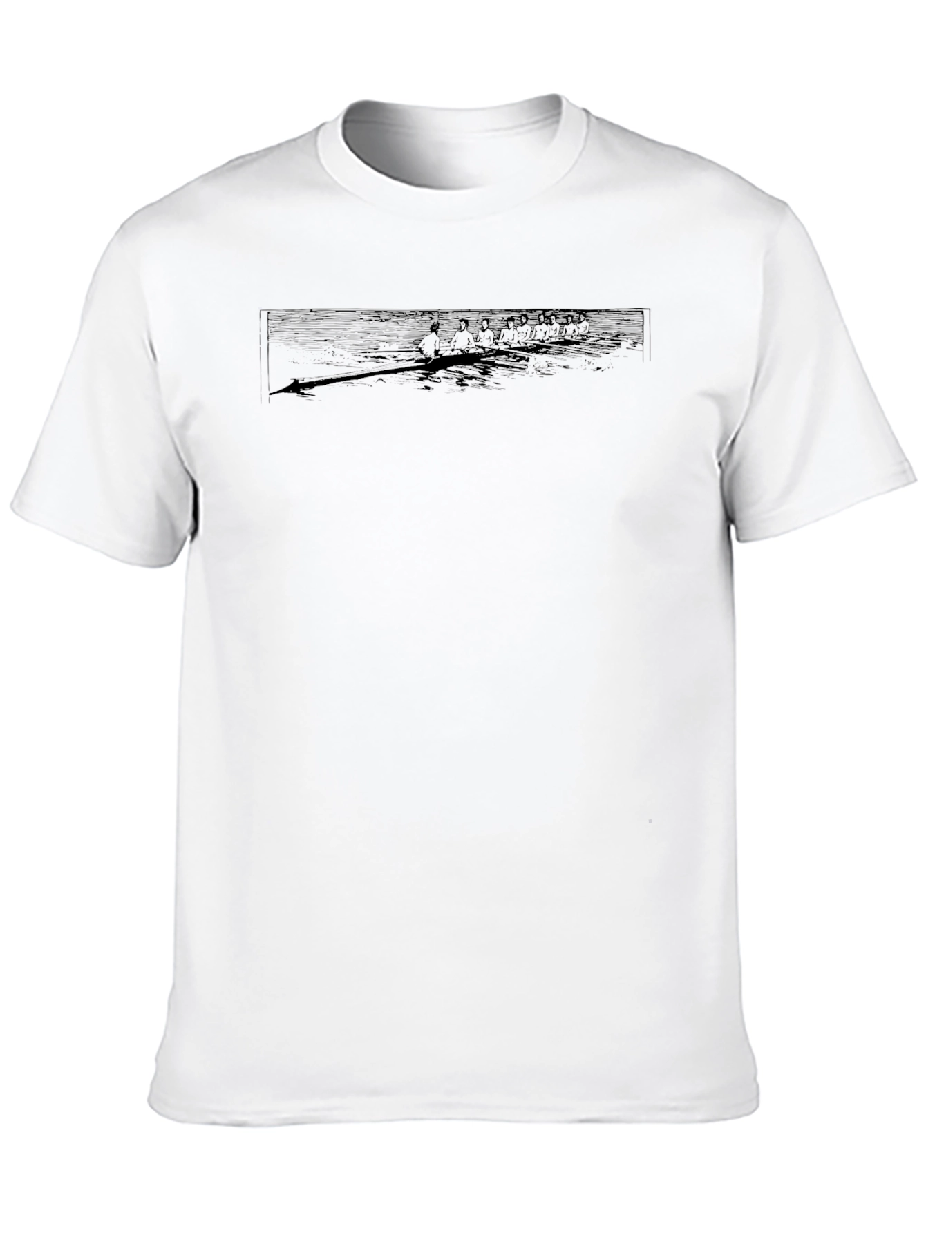 Black Rowing Team Graphic Tee - Classic Black T-Shirt view 10