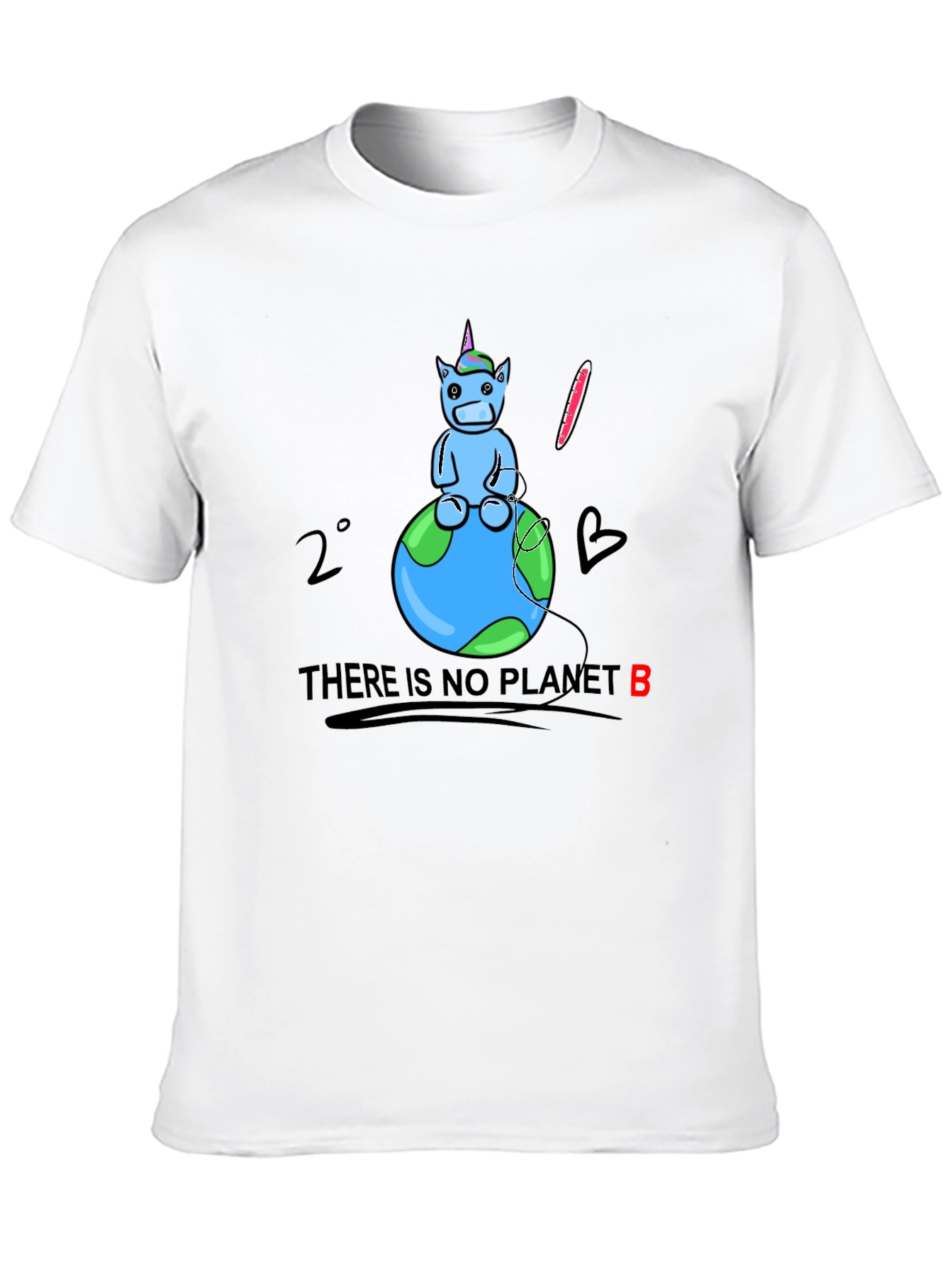Black Save the Planet T-Shirt - Unicorn on Earth view 10