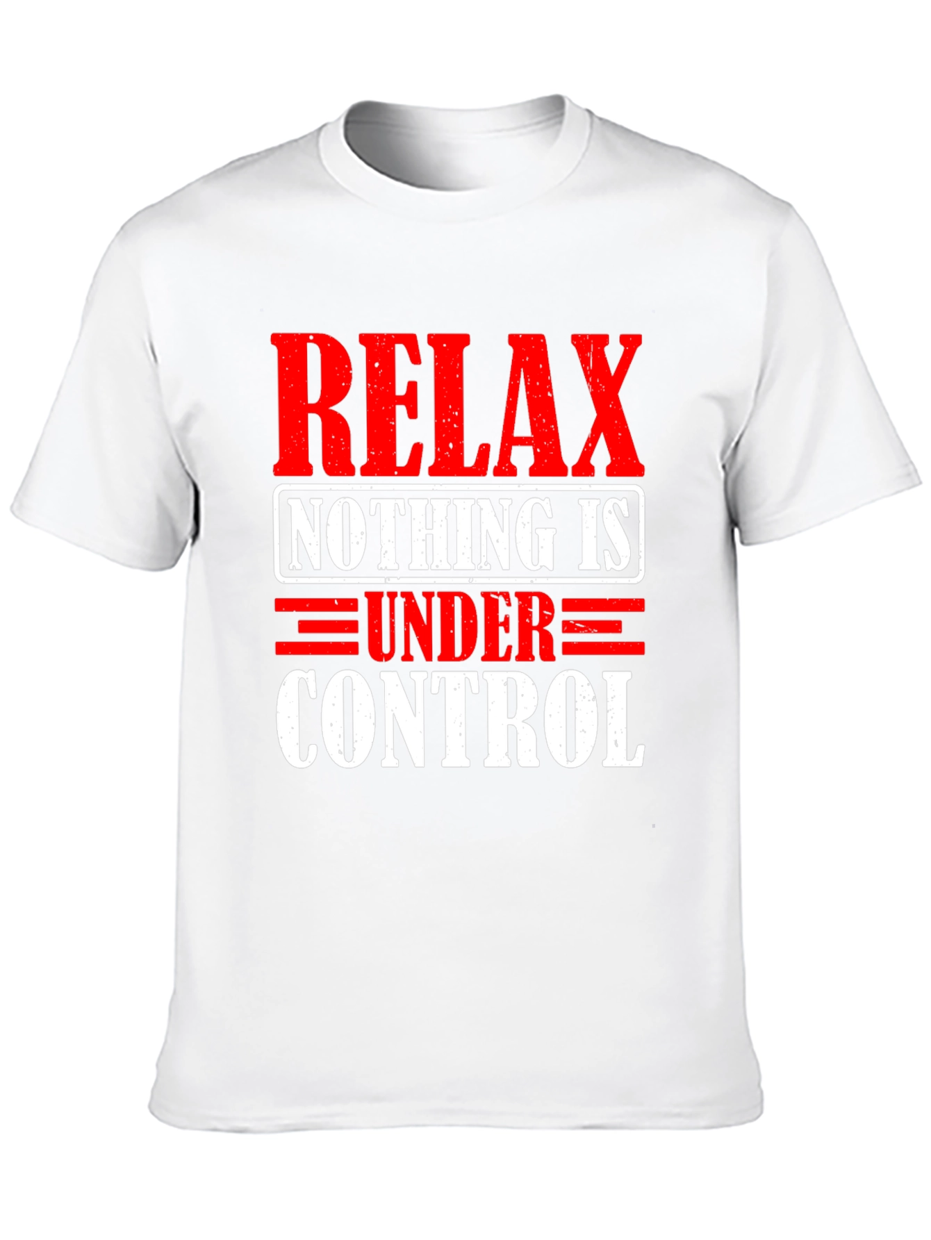 Black Relax Nothing is Under Control Graphic T-Shirt view 10