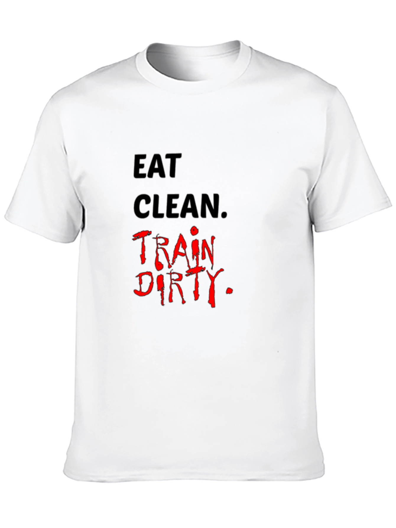 Black Eat Clean, Train Dirty Black Graphic Tee view 10